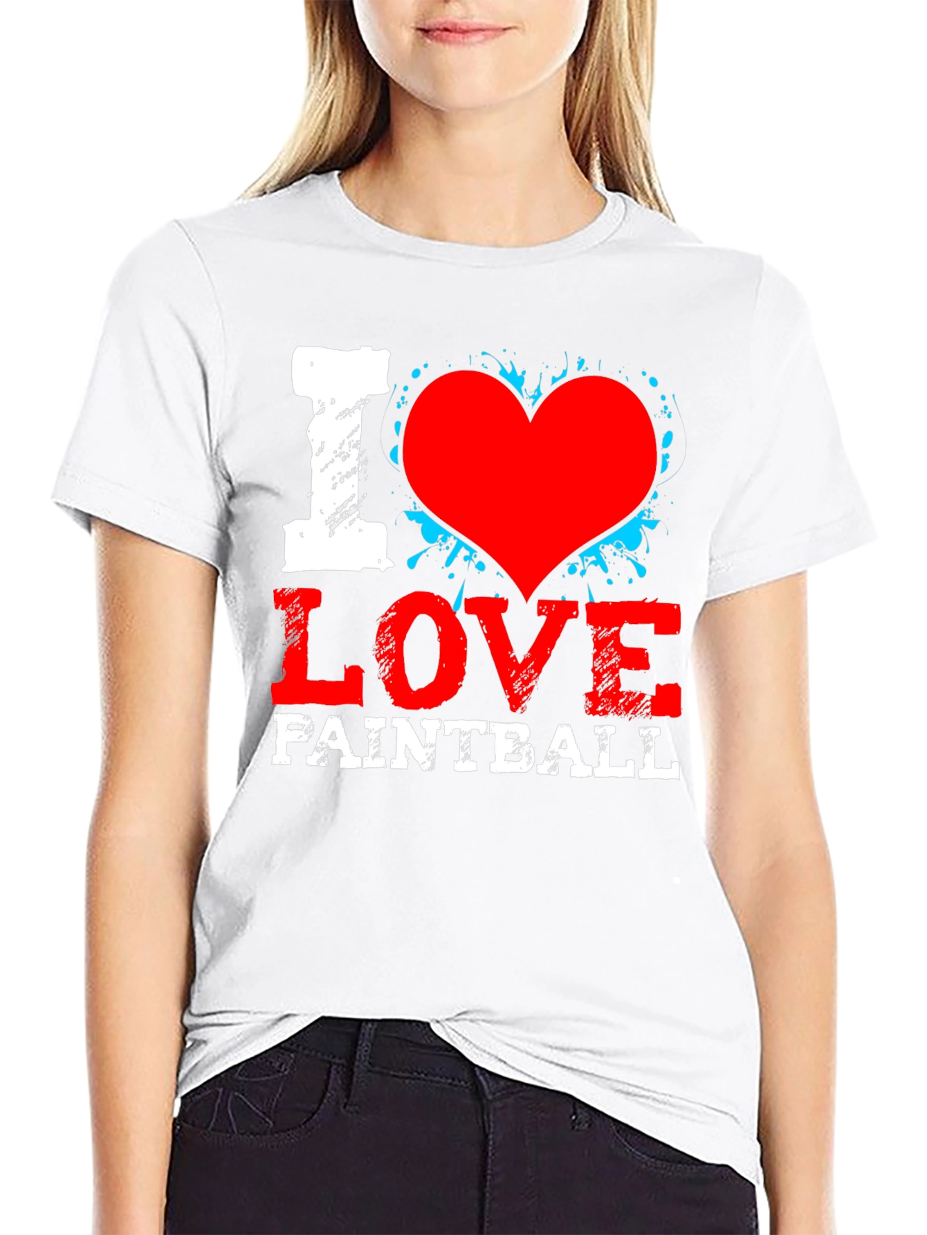 I Love Paintball Black T-Shirt
