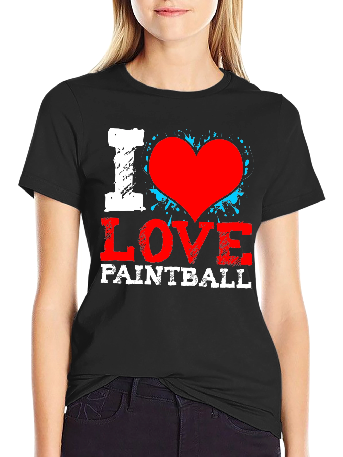 I Love Paintball Black T-Shirt