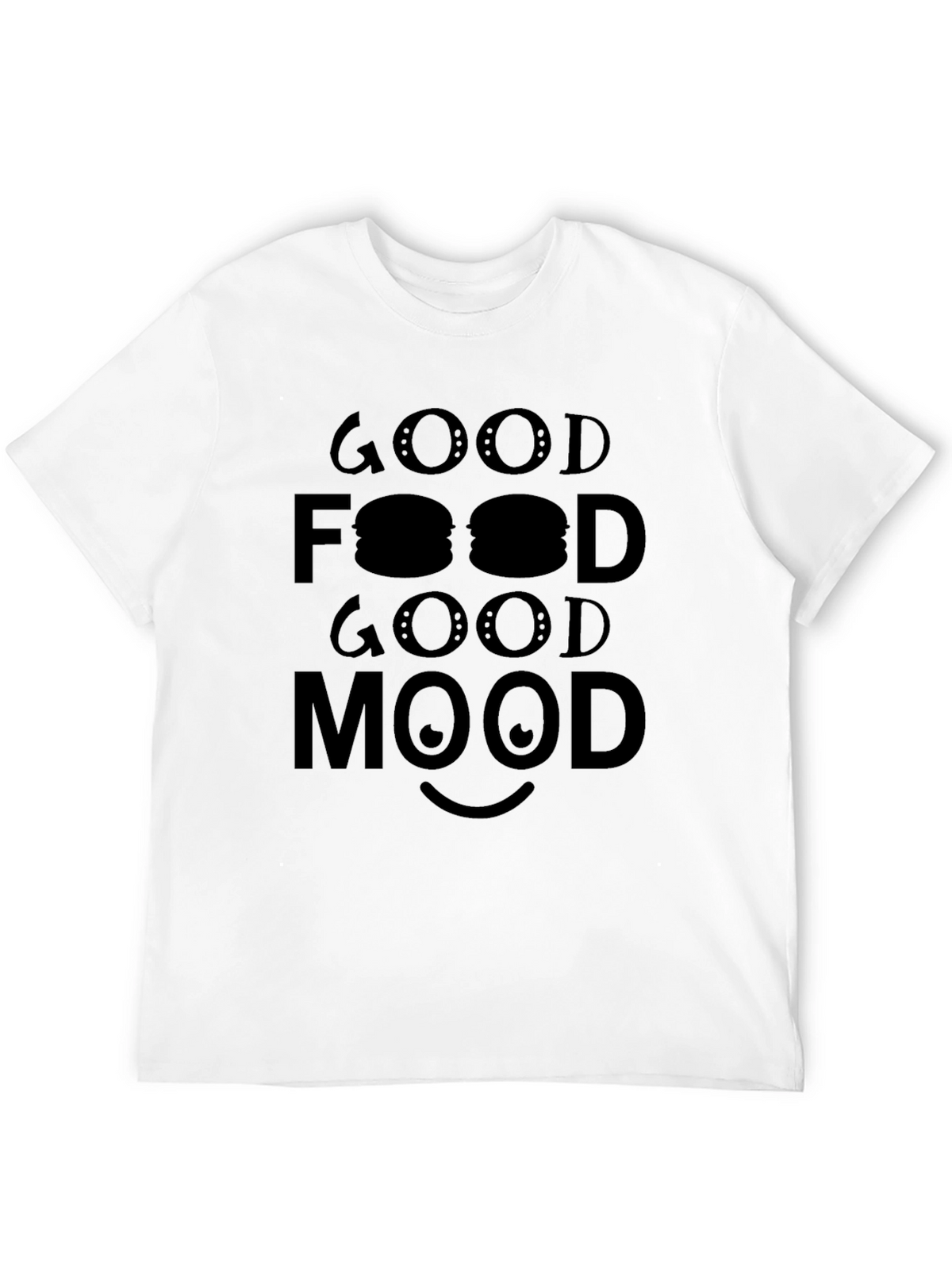 Good Food Good Mood Graphic Tee - Black