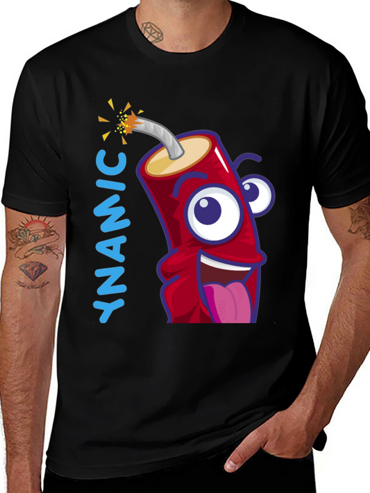 Dynamic Cartoon Dynamite Graphic T-Shirt
