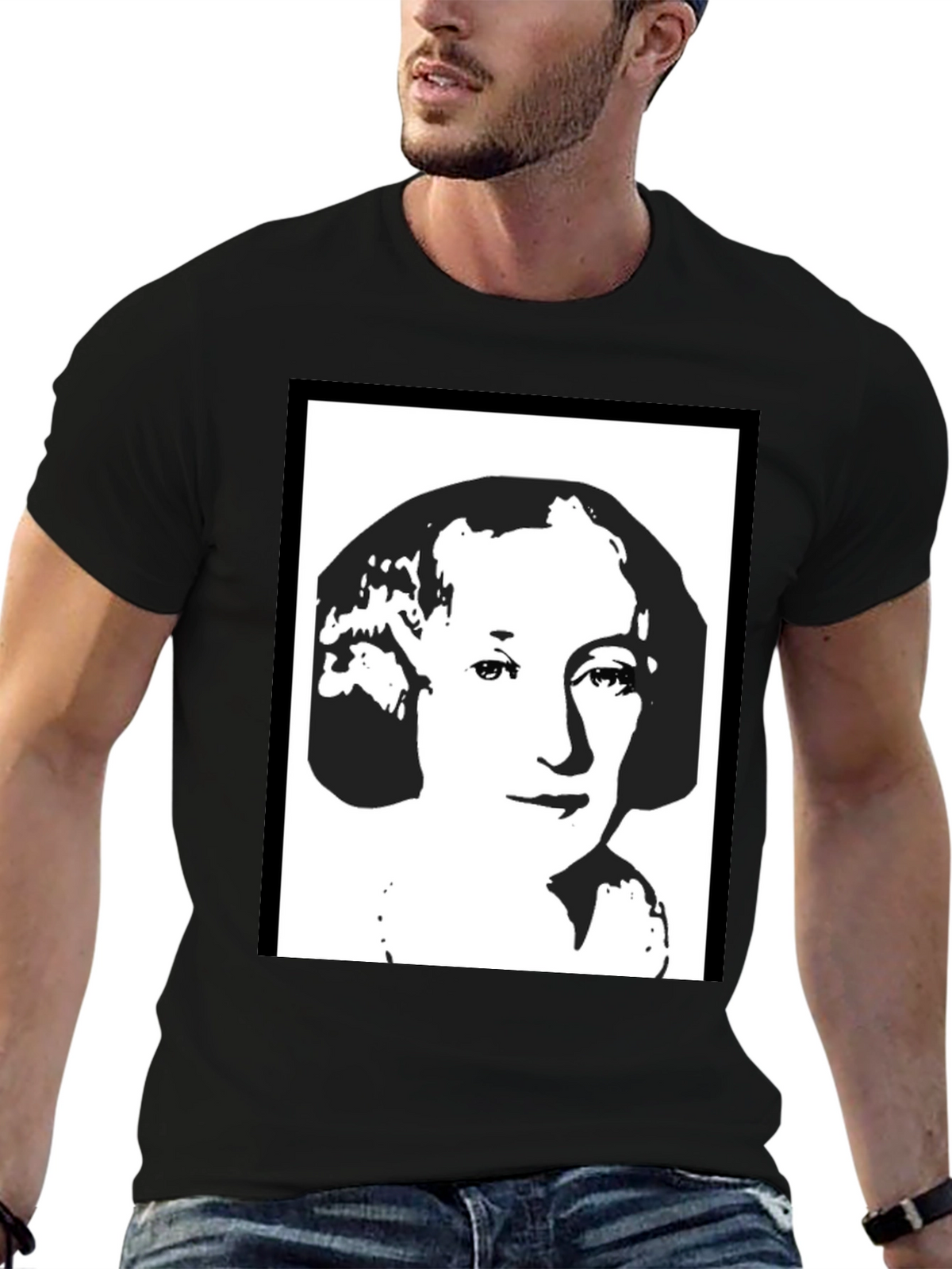 Martha Washington Black & White Graphic Tee
