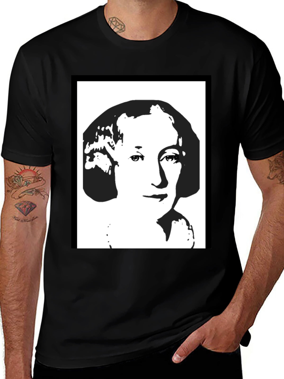 Martha Washington Black & White Graphic Tee
