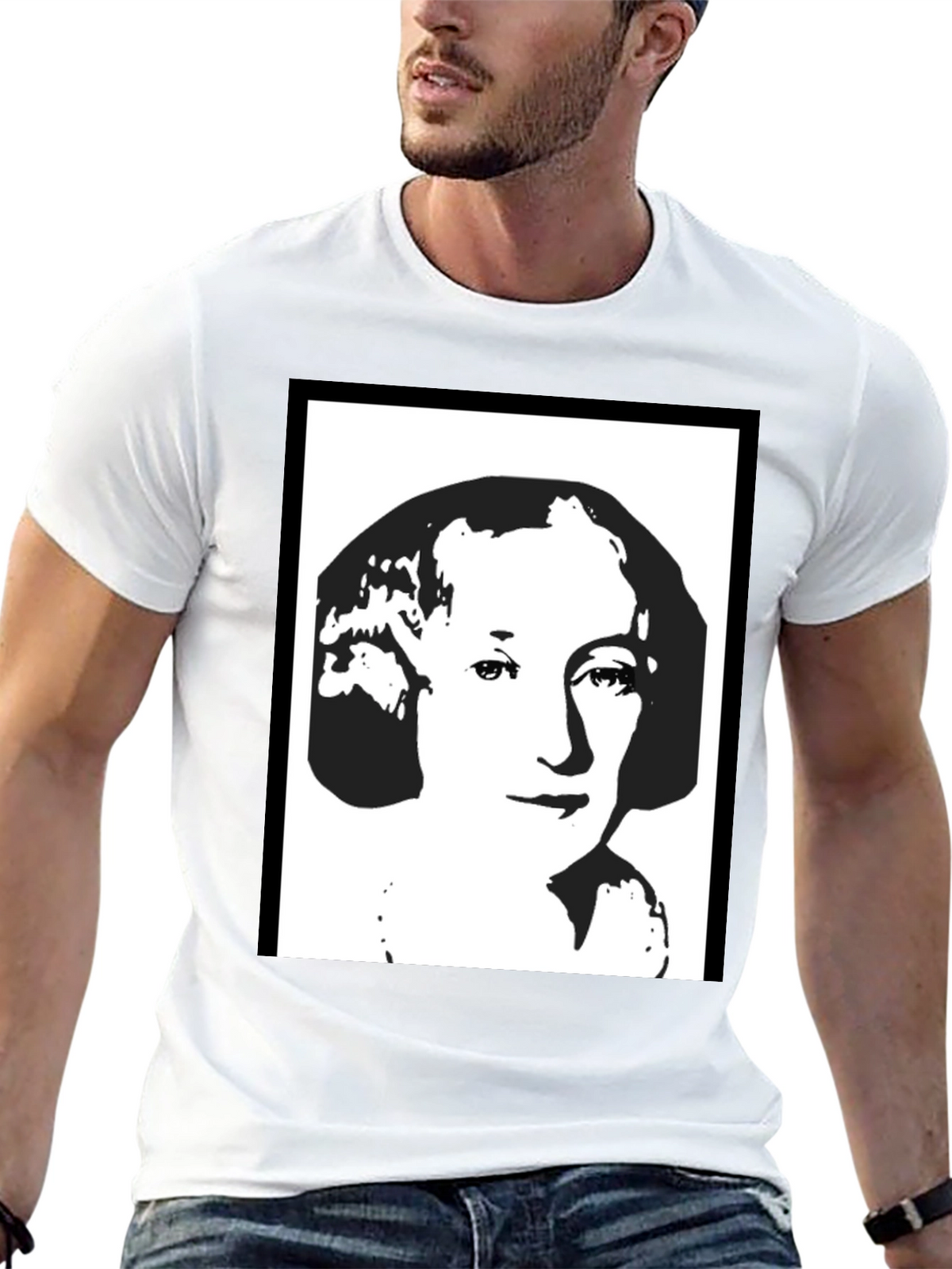 Martha Washington Black & White Graphic Tee