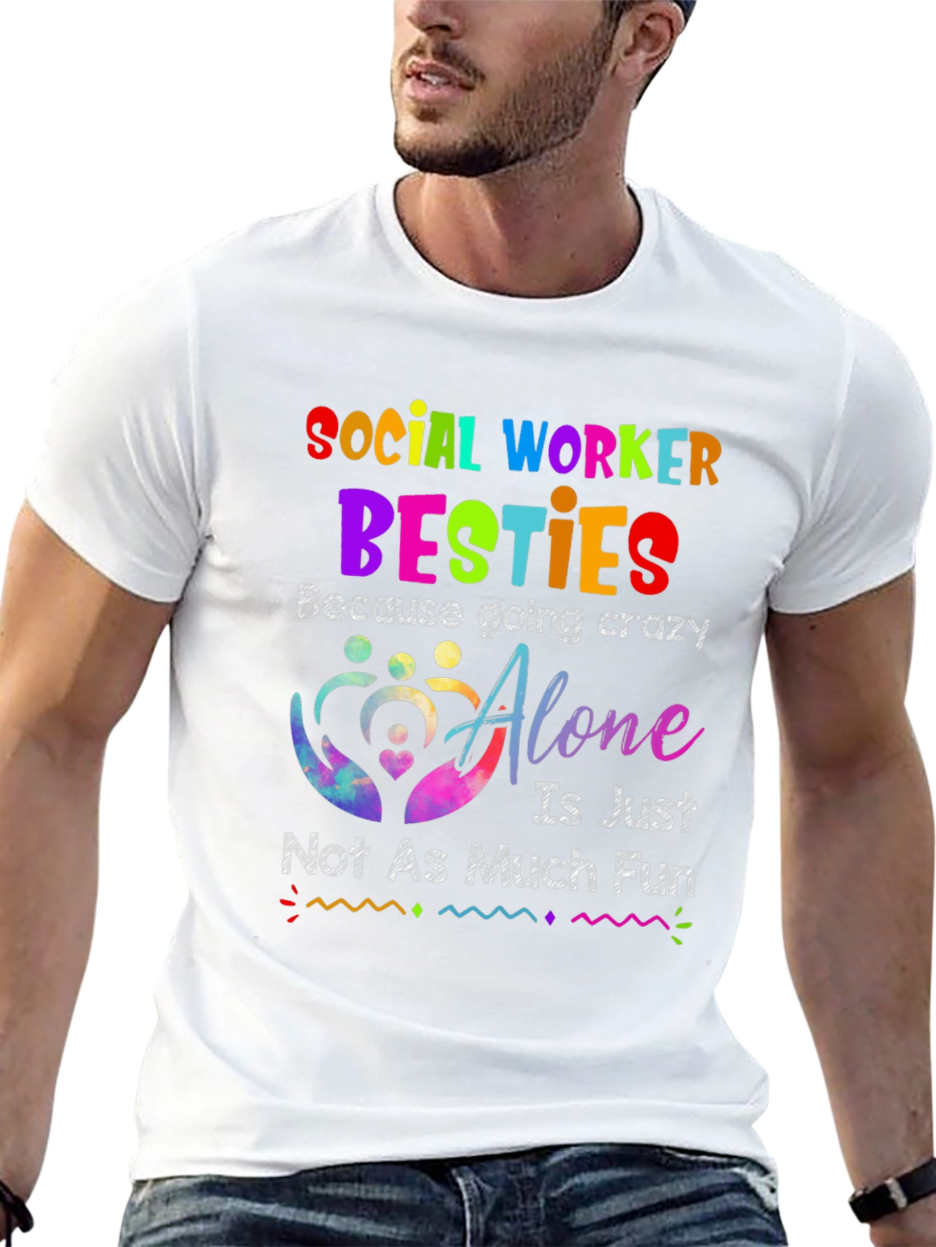 Social Worker Besties Graphic T-Shirt