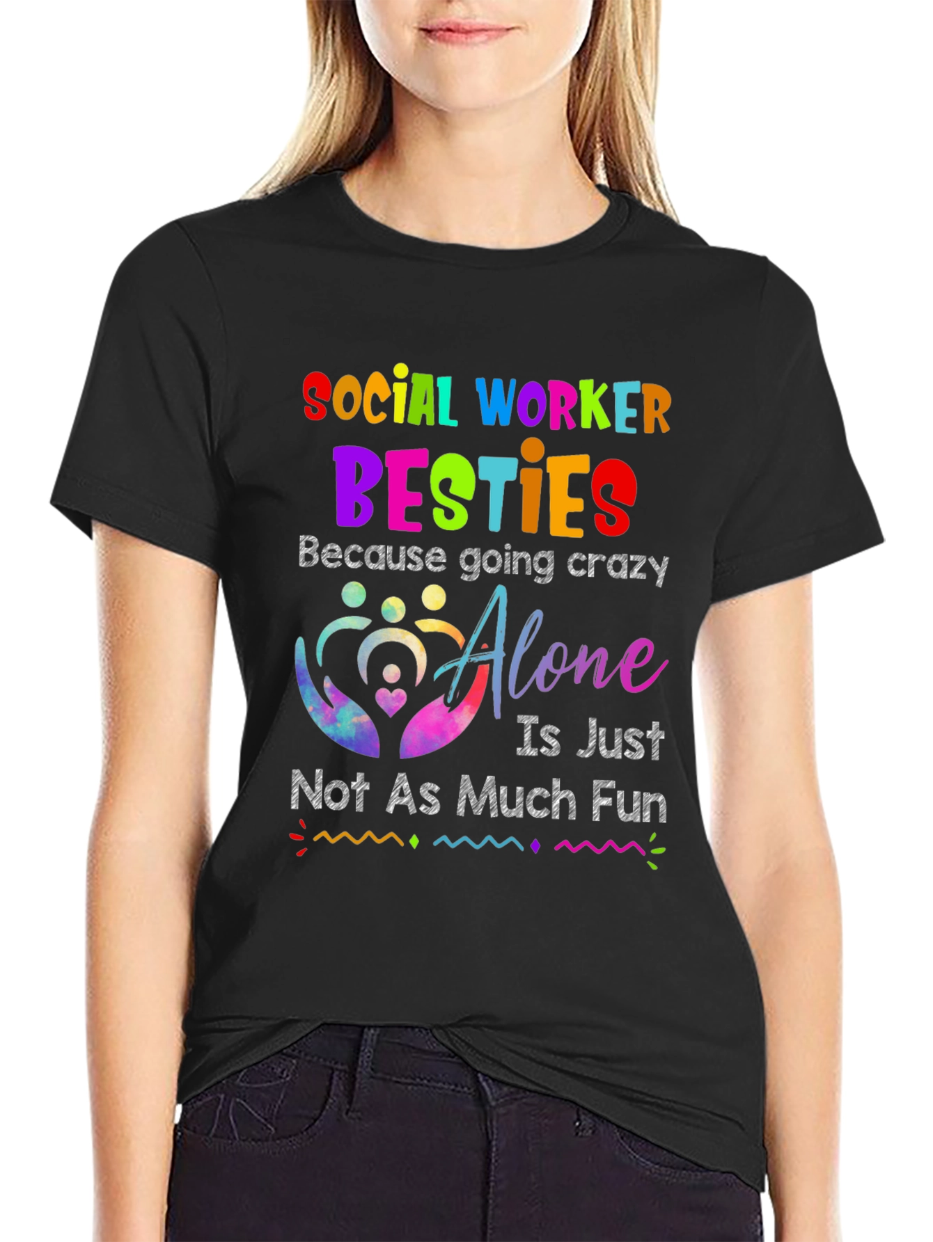 Social Worker Besties Graphic T-Shirt