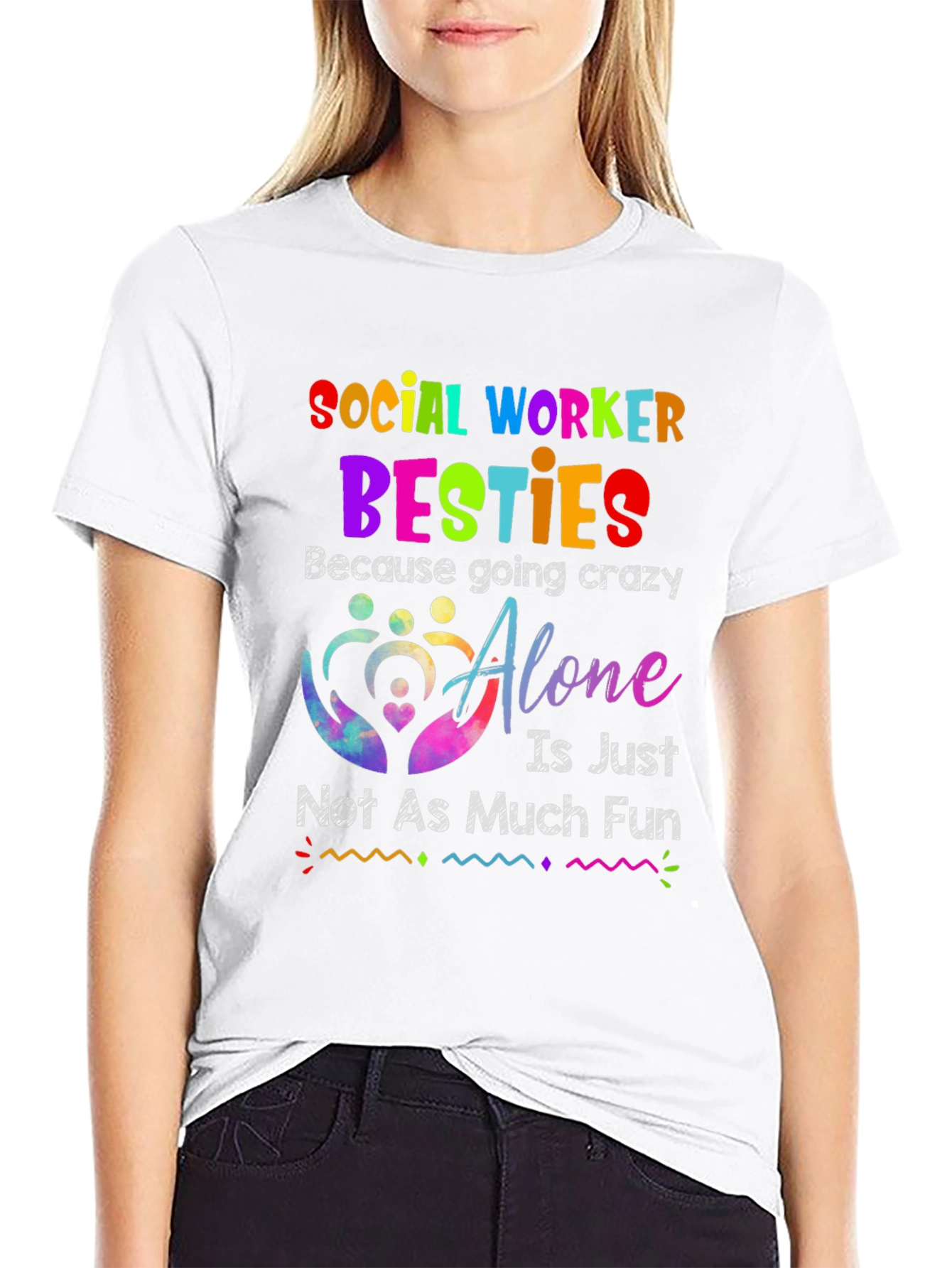 Social Worker Besties Graphic T-Shirt