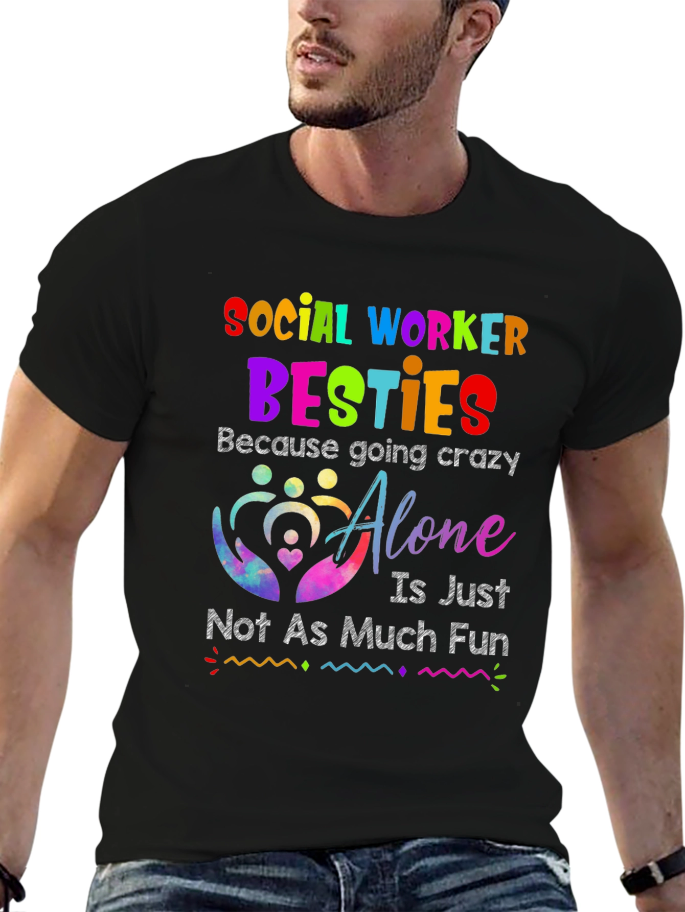 Social Worker Besties Graphic T-Shirt