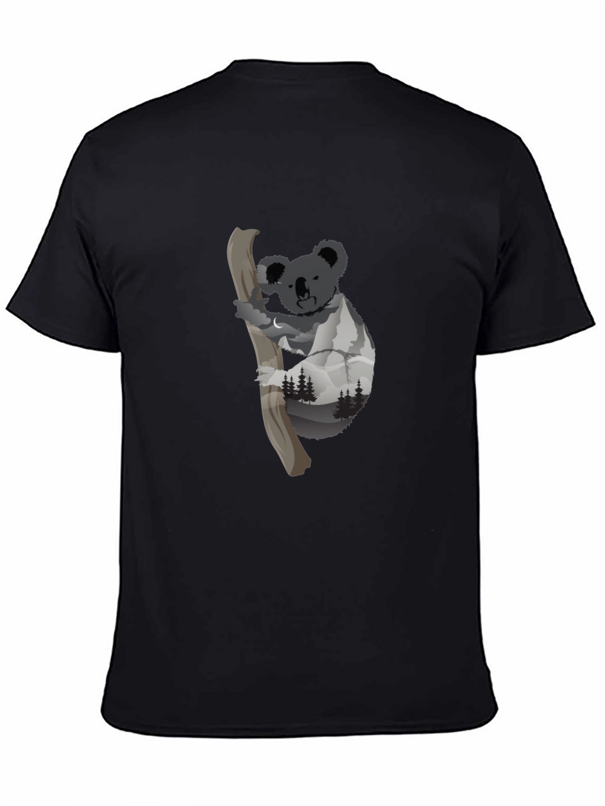 Koala Mountainscape Graphic Tee - Black