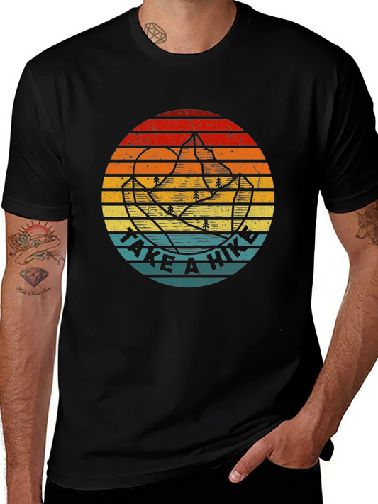 Retro Take A Hike Graphic Tee - Black
