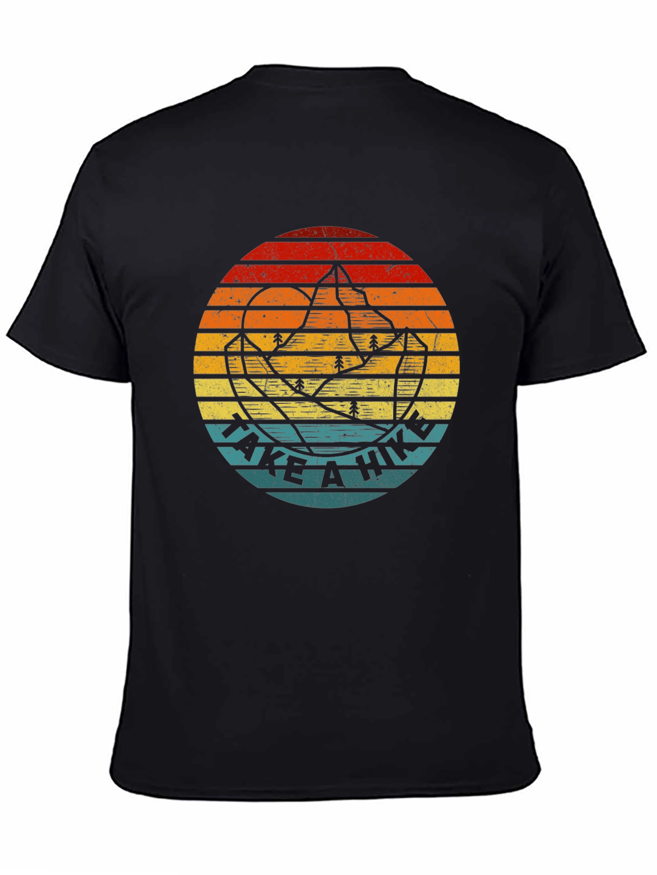 Retro Take A Hike Graphic Tee - Black