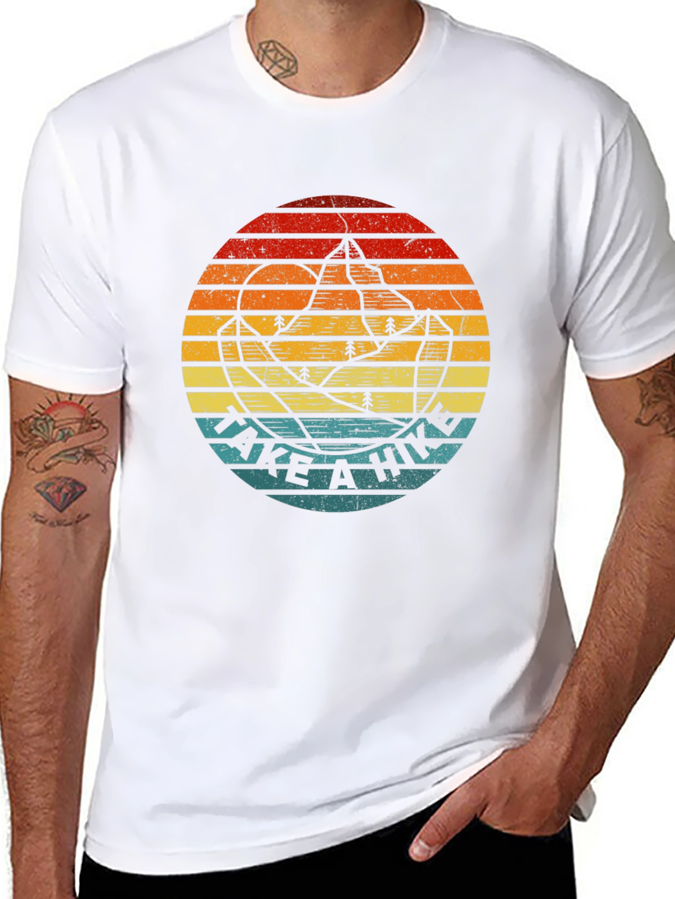 Retro Take A Hike Graphic Tee - Black