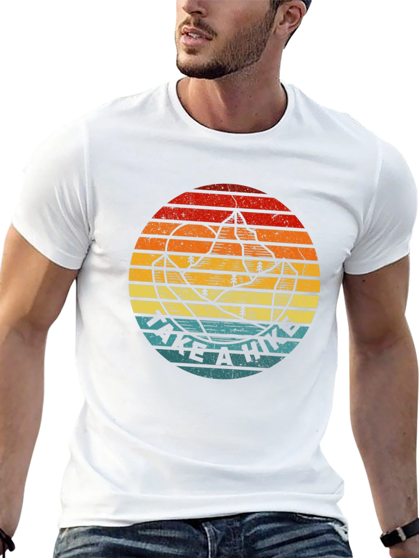 Retro Take A Hike Graphic Tee - Black