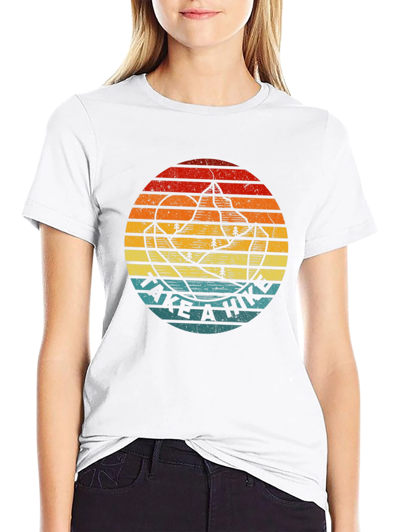 Retro Take A Hike Graphic Tee - Black