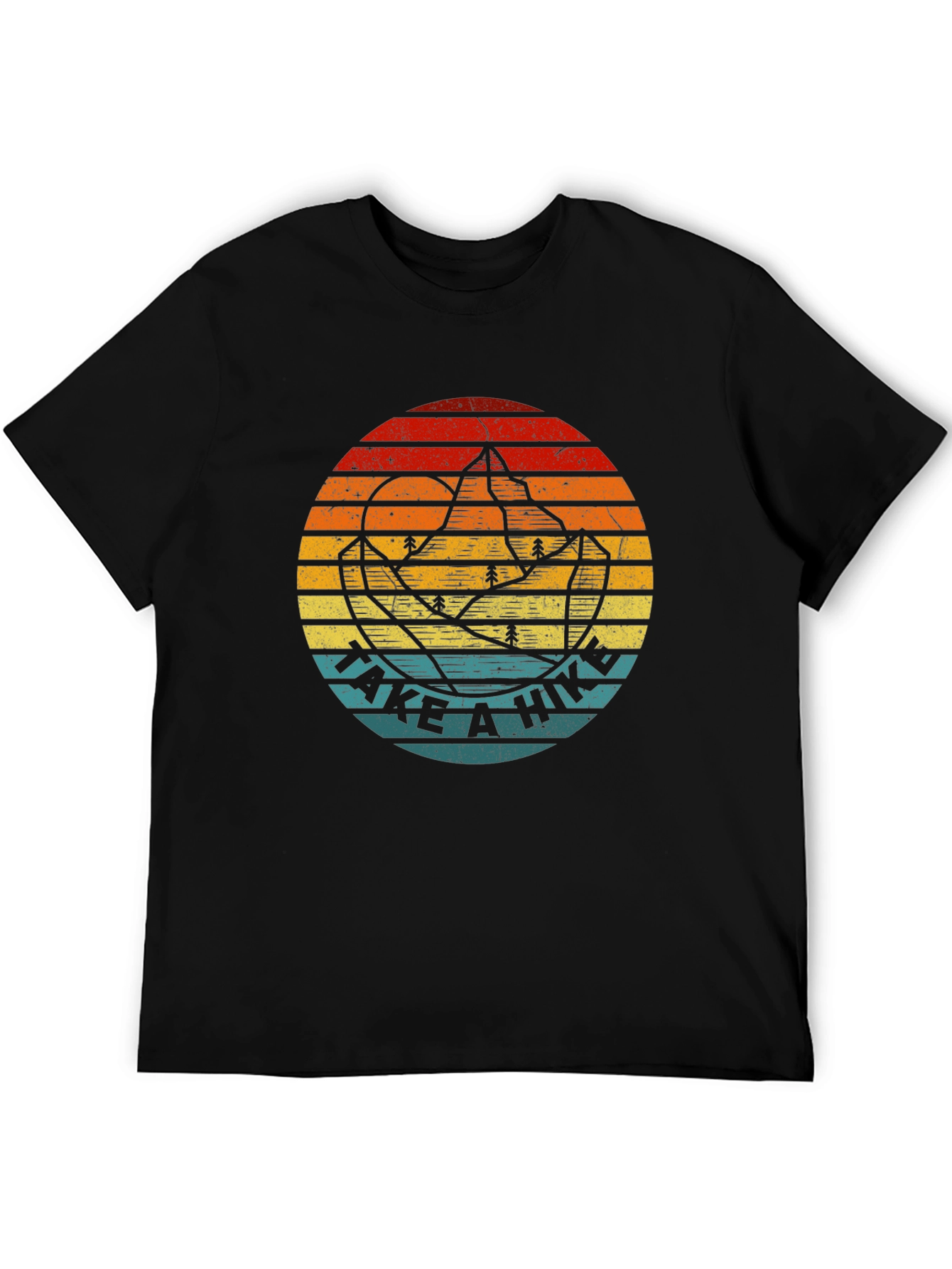 Retro Take A Hike Graphic Tee - Black