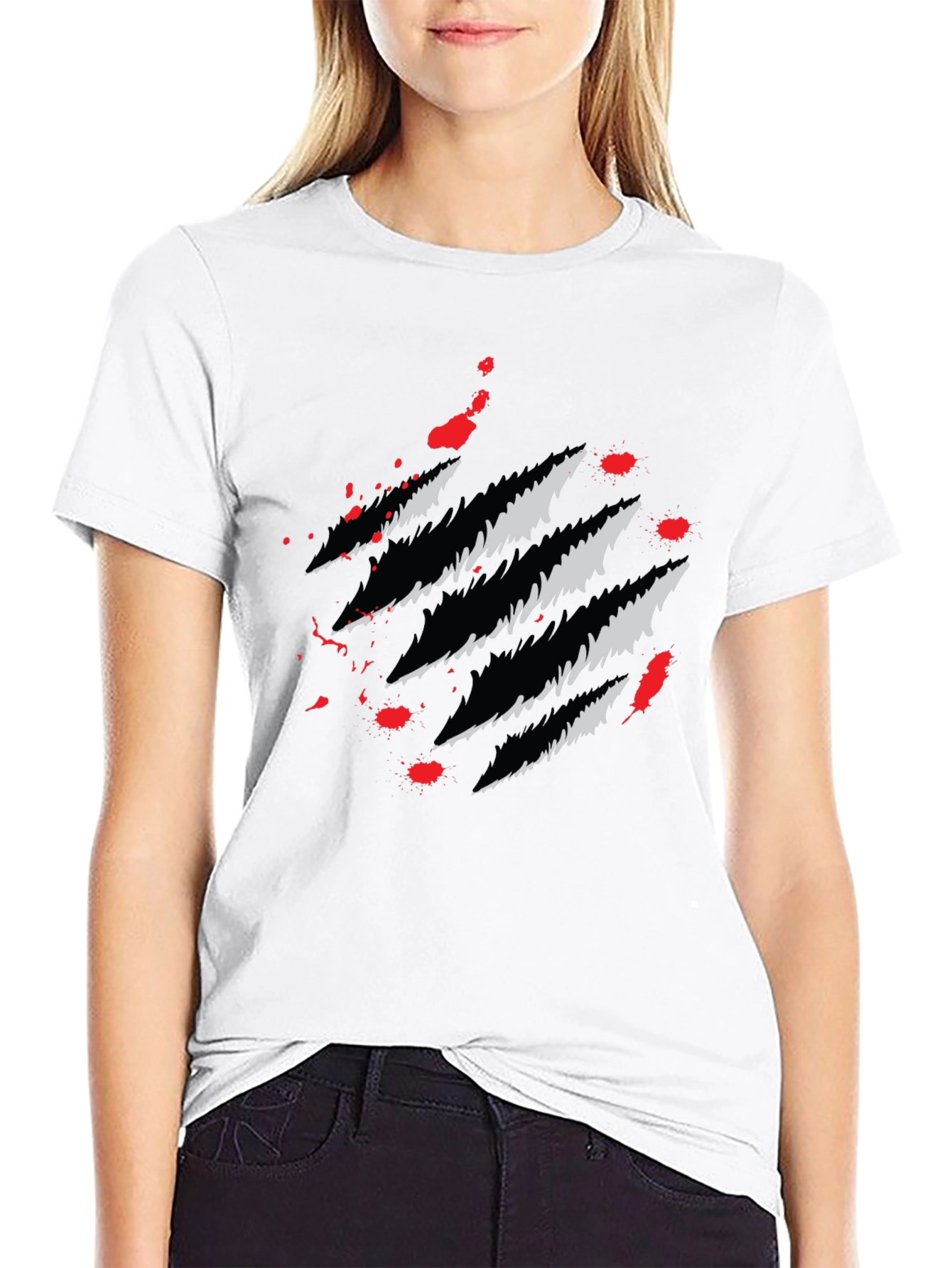 Claw Mark Graphic T-Shirt - Stylish & Edgy Design