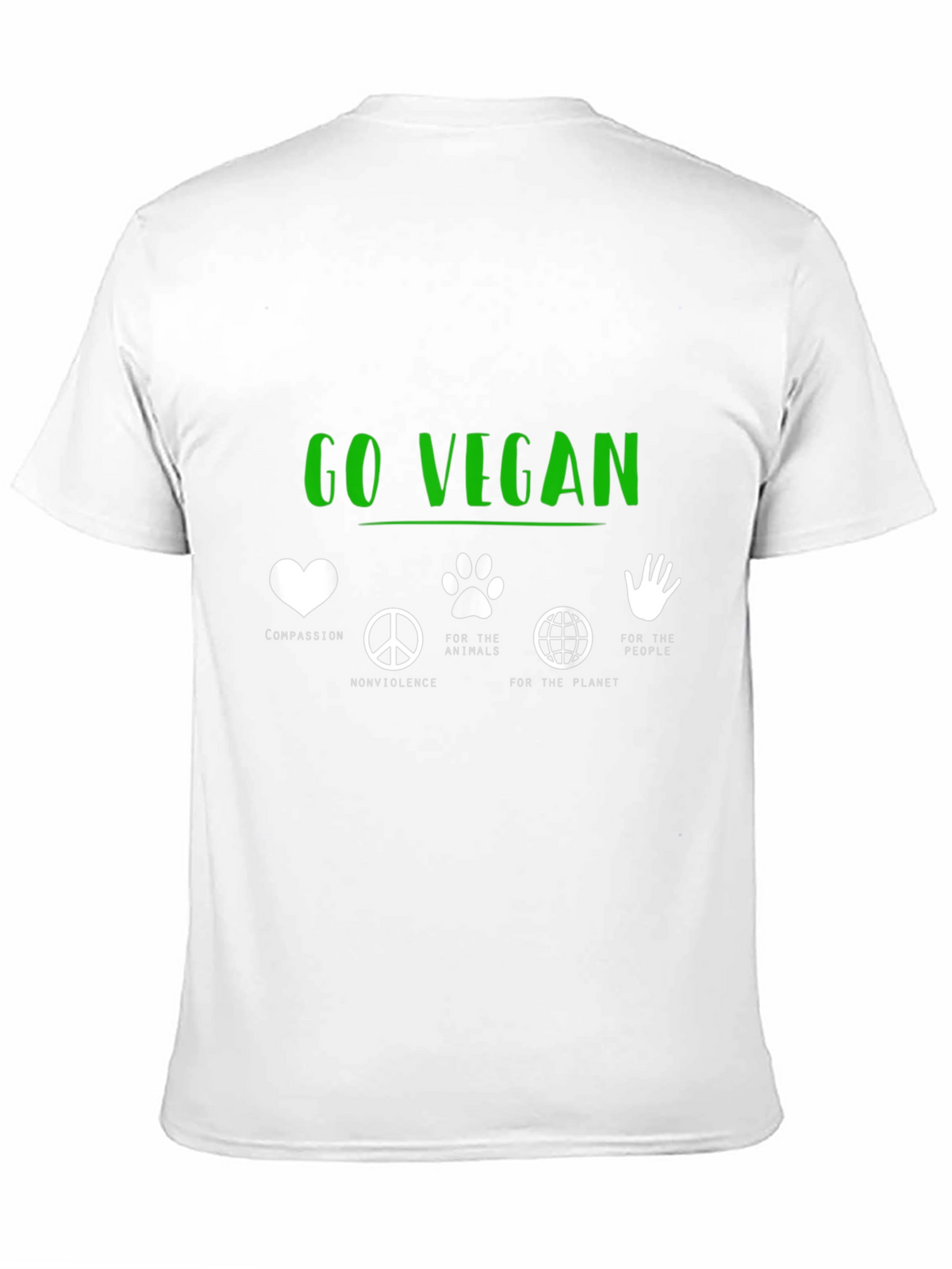 Go Vegan T-Shirt - Compassion Nonviolence Animals Planet People