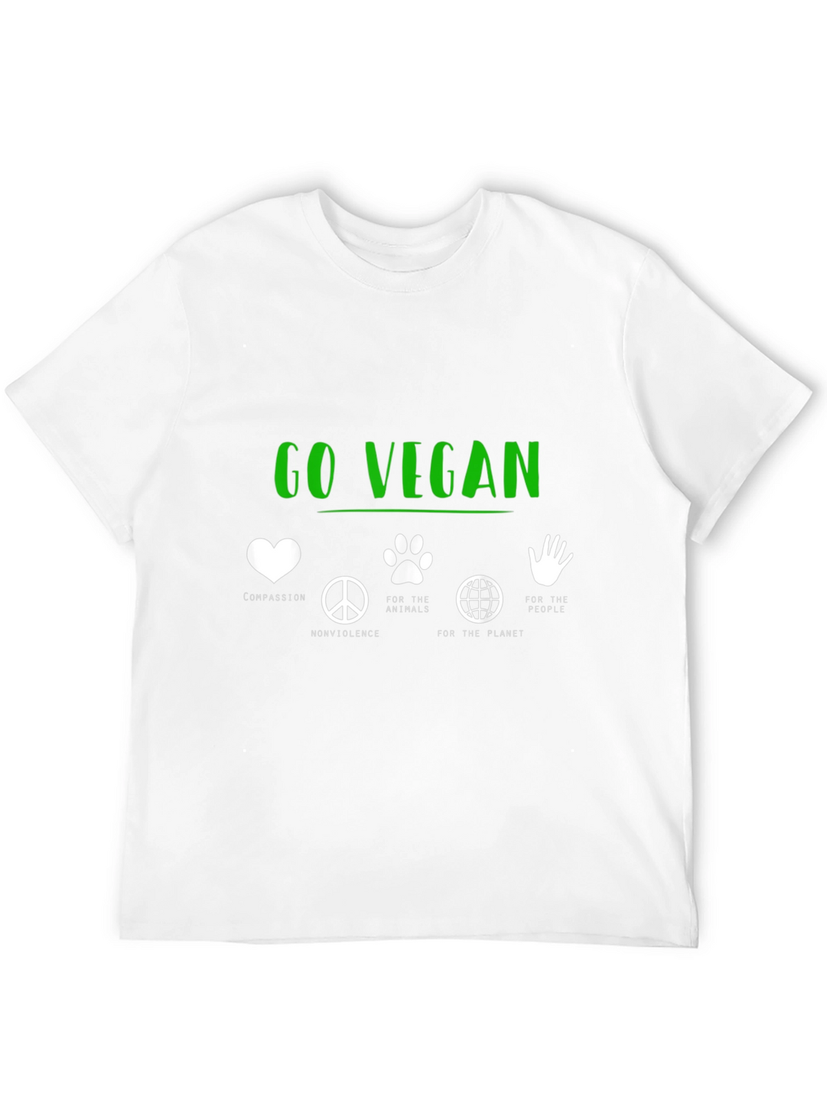 Go Vegan T-Shirt - Compassion Nonviolence Animals Planet People