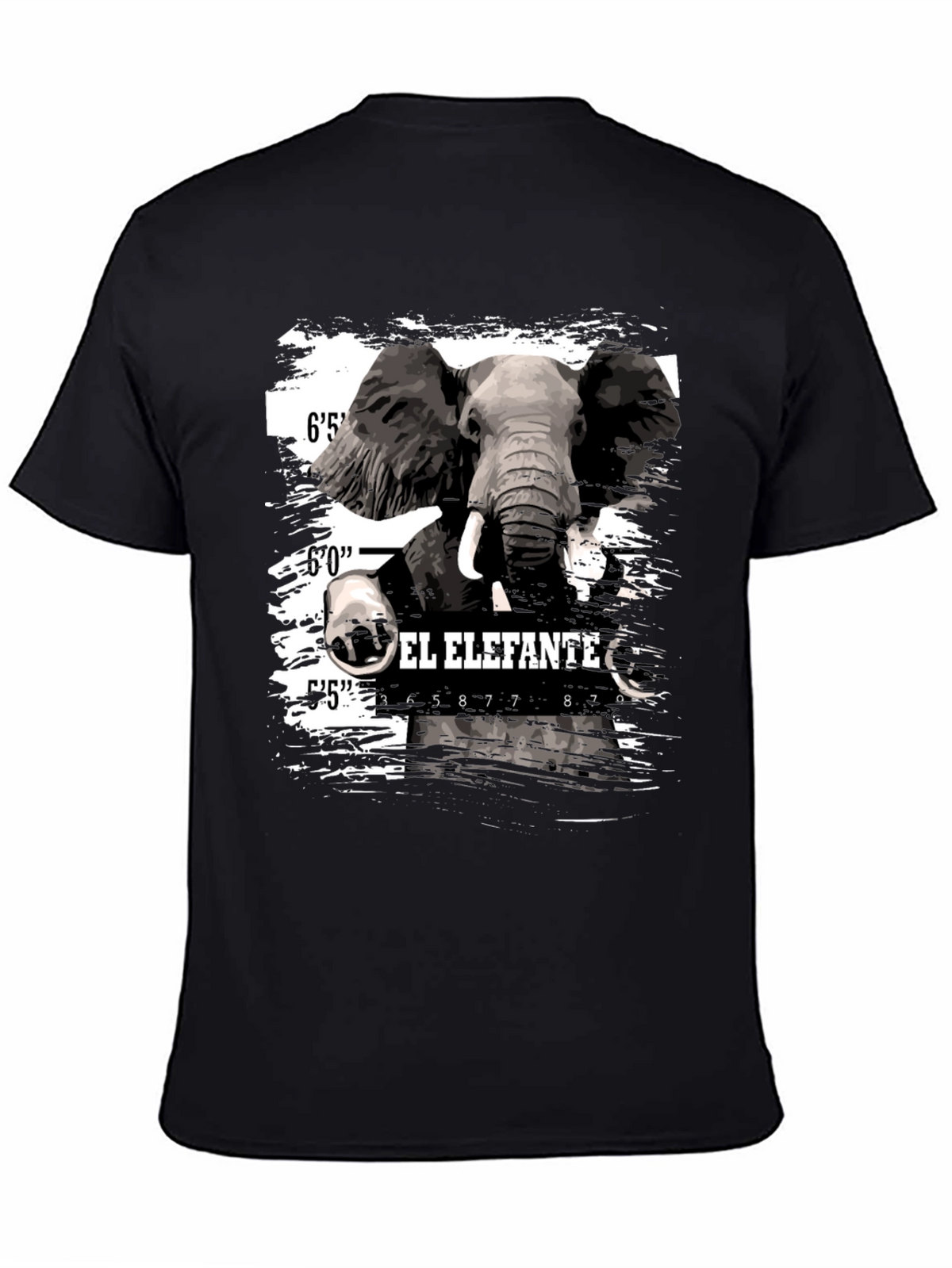 El Elefante Mugshot T-Shirt - Mens Black Graphic Tee