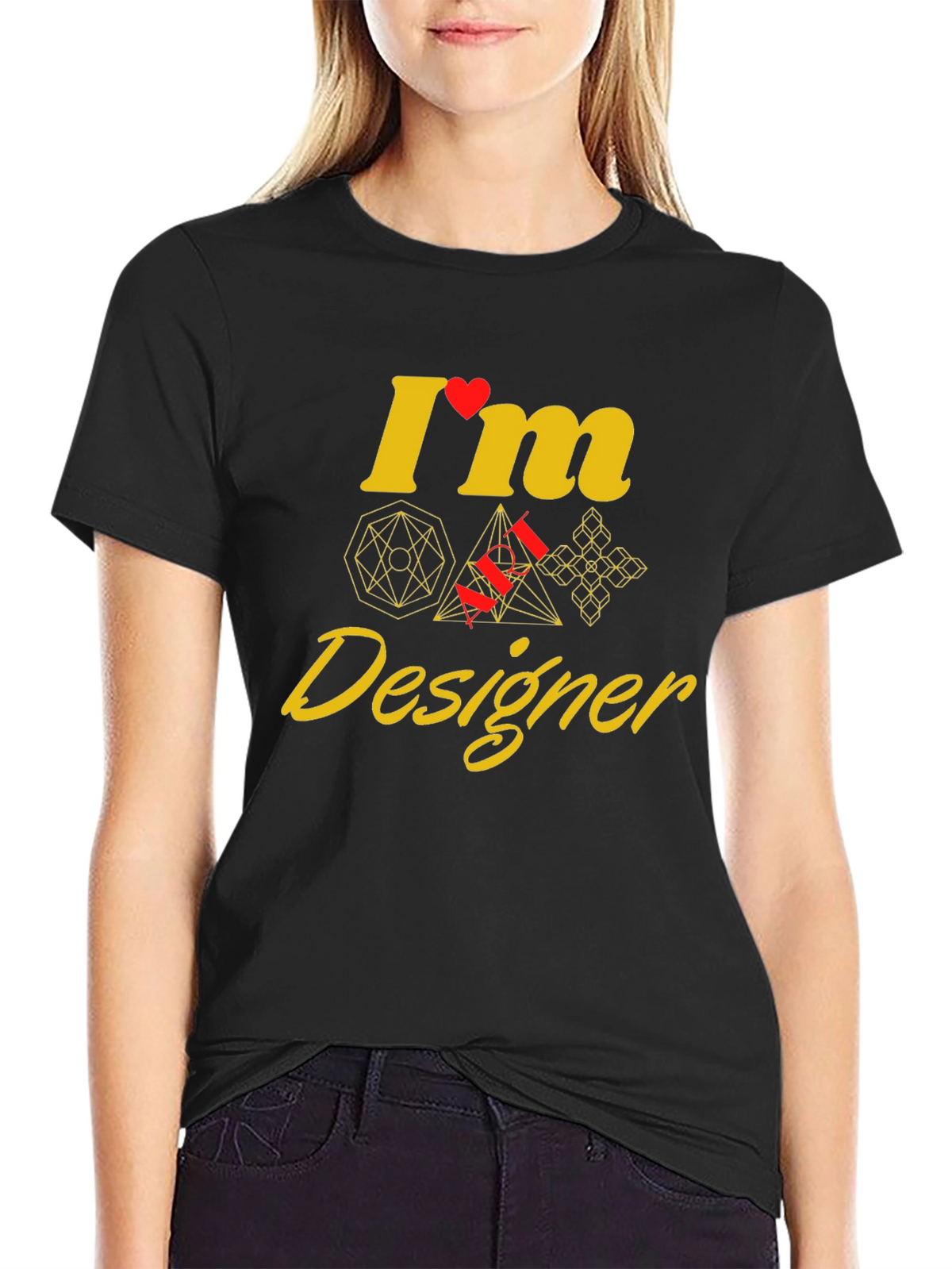 Geometric Designer Graphic Tee - Unique Style