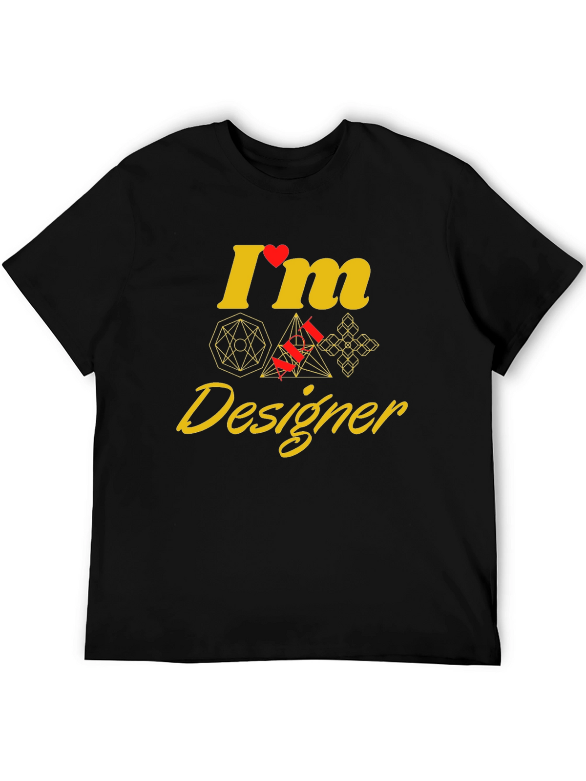 Geometric Designer Graphic Tee - Unique Style