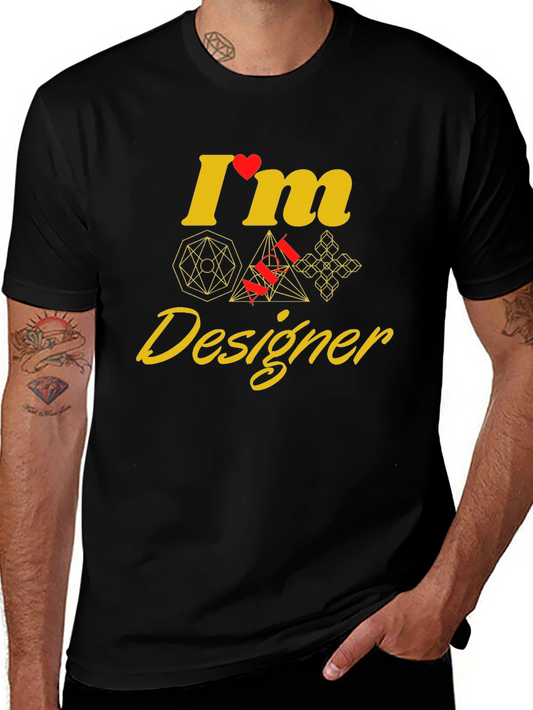 Geometric Designer Graphic Tee - Unique Style