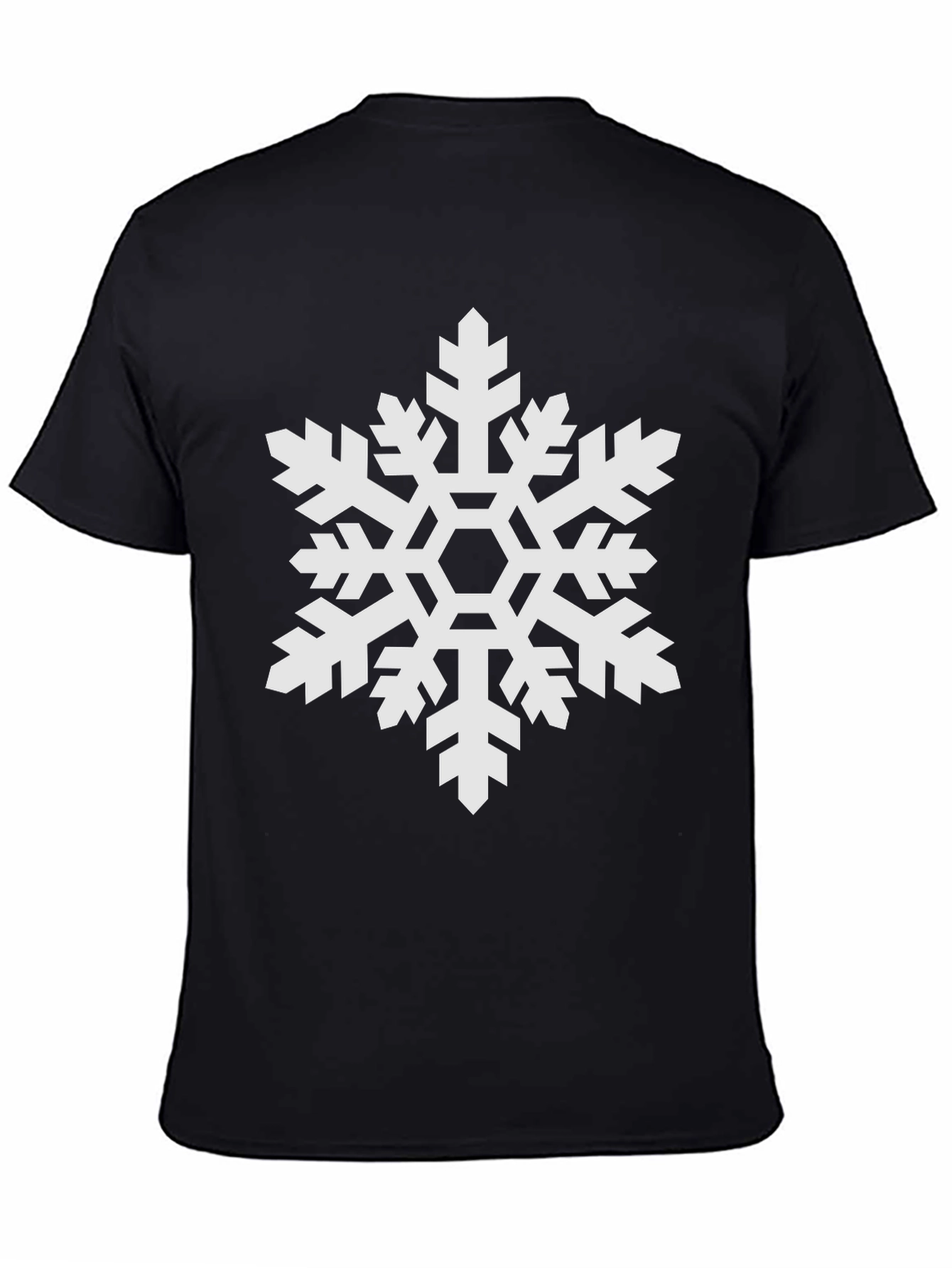 Snowflake Graphic Tee - Black Winter Holiday Shirt