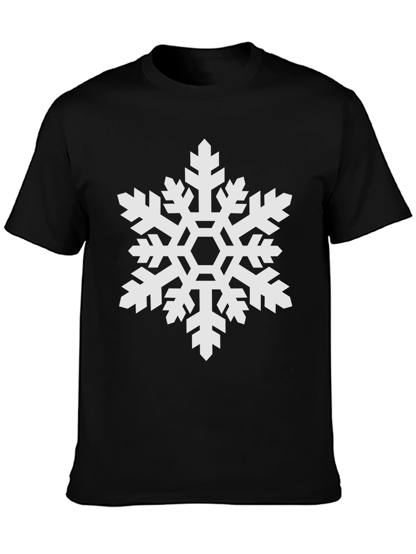 Snowflake Graphic Tee - Black Winter Holiday Shirt