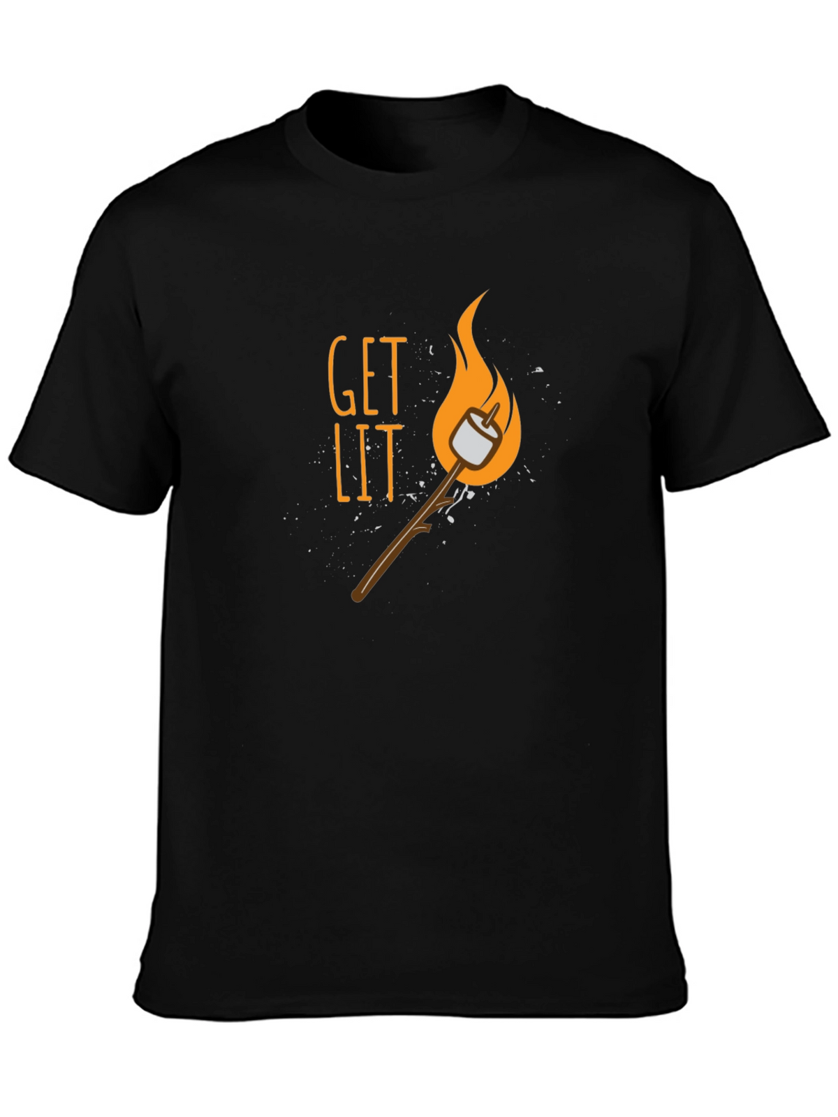 Get Lit Marshmallow T-Shirt - Campfire Ready
