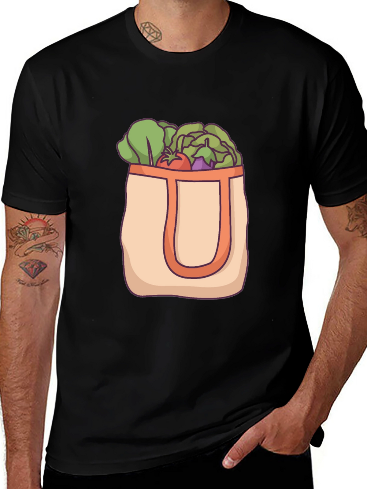 Organic Produce Tote Graphic T-Shirt