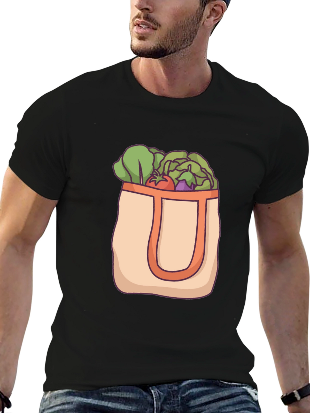 Organic Produce Tote Graphic T-Shirt