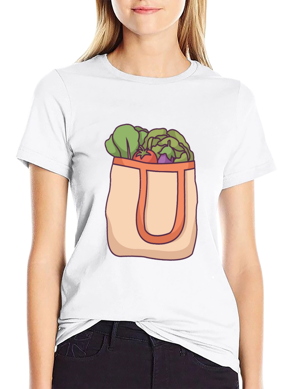 Organic Produce Tote Graphic T-Shirt