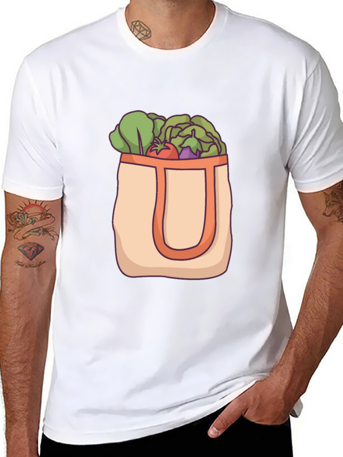 Organic Produce Tote Graphic T-Shirt