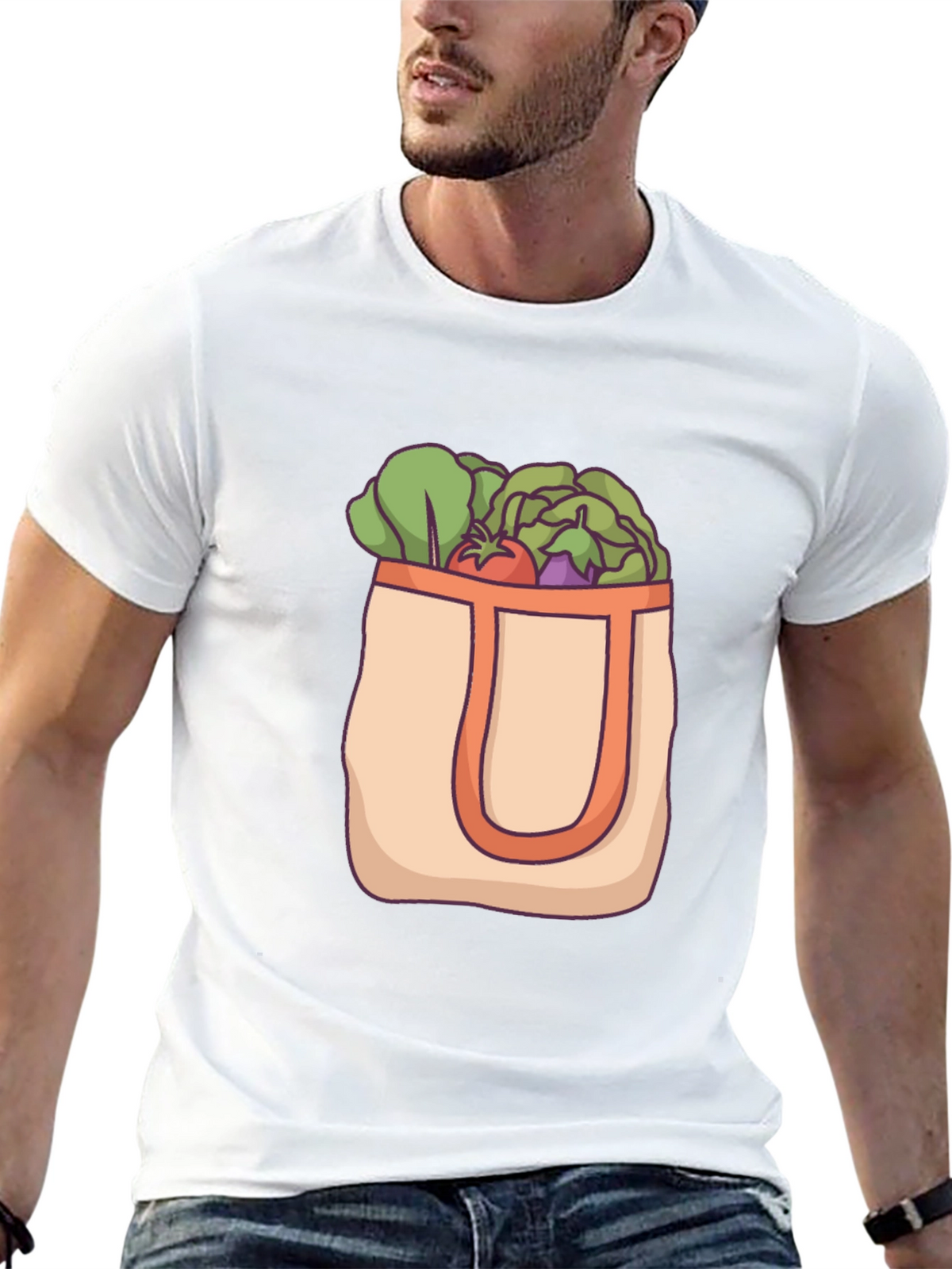 Organic Produce Tote Graphic T-Shirt