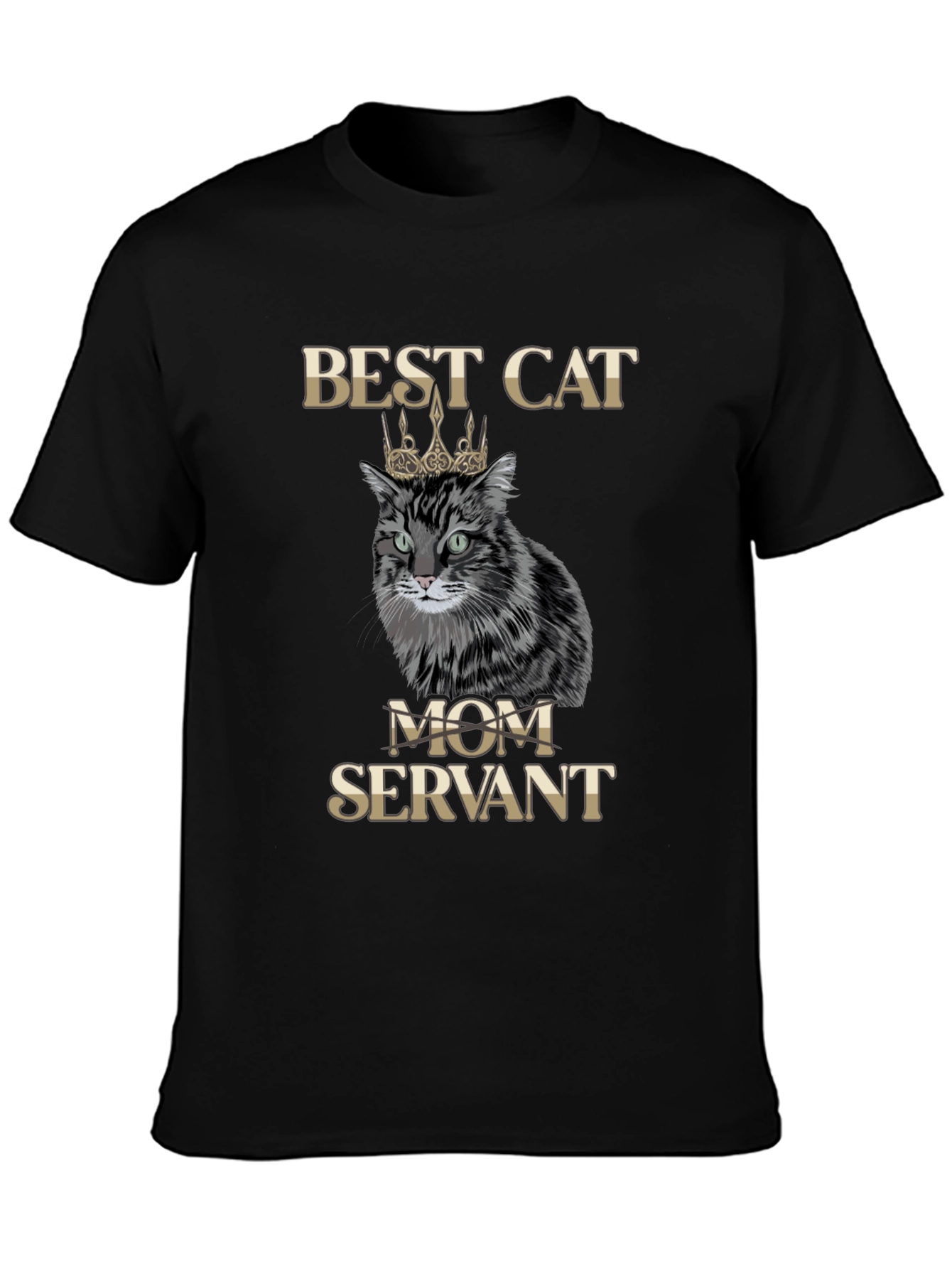 Best Cat Mom Servant T-Shirt