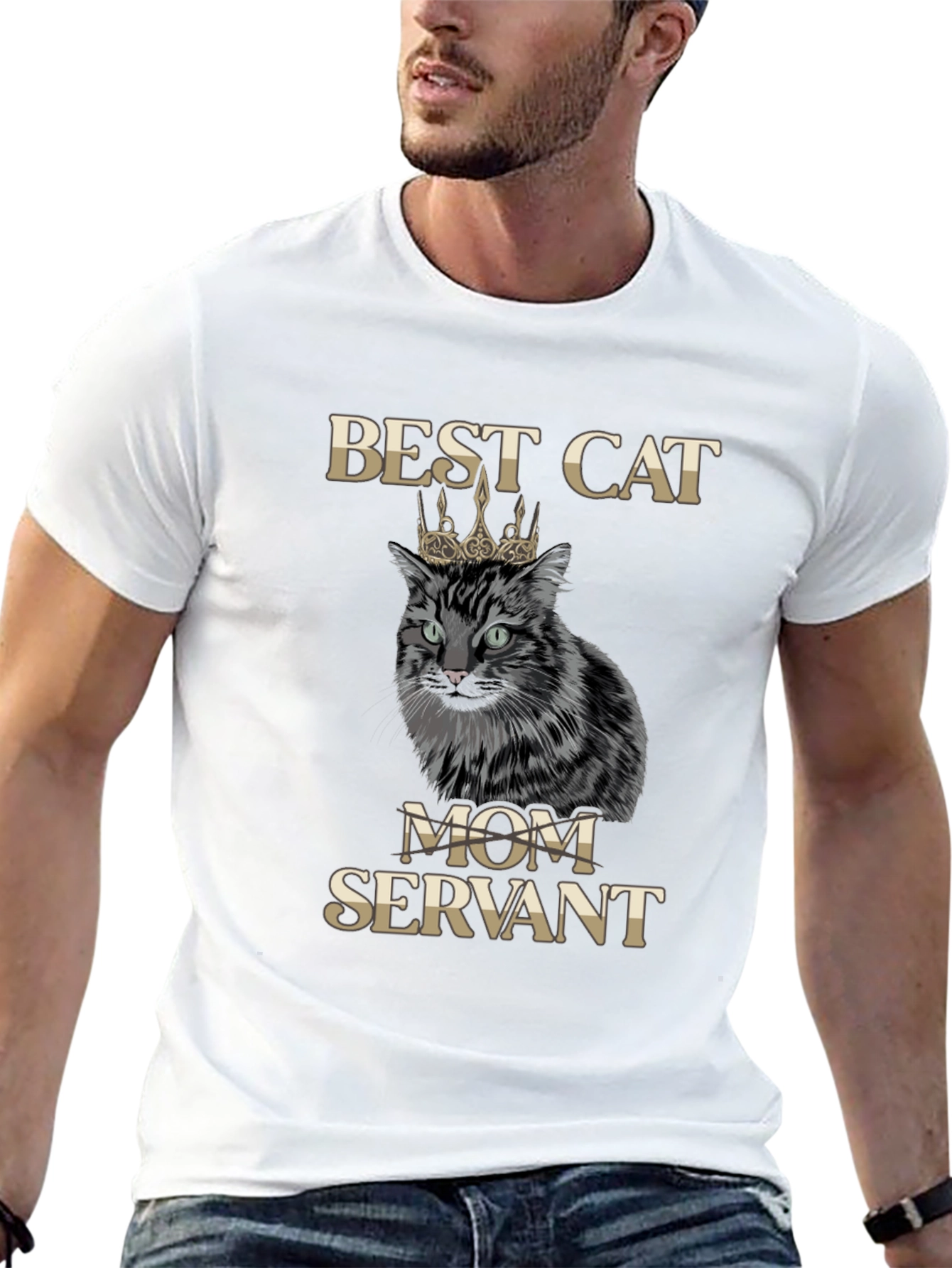 Best Cat Mom Servant T-Shirt
