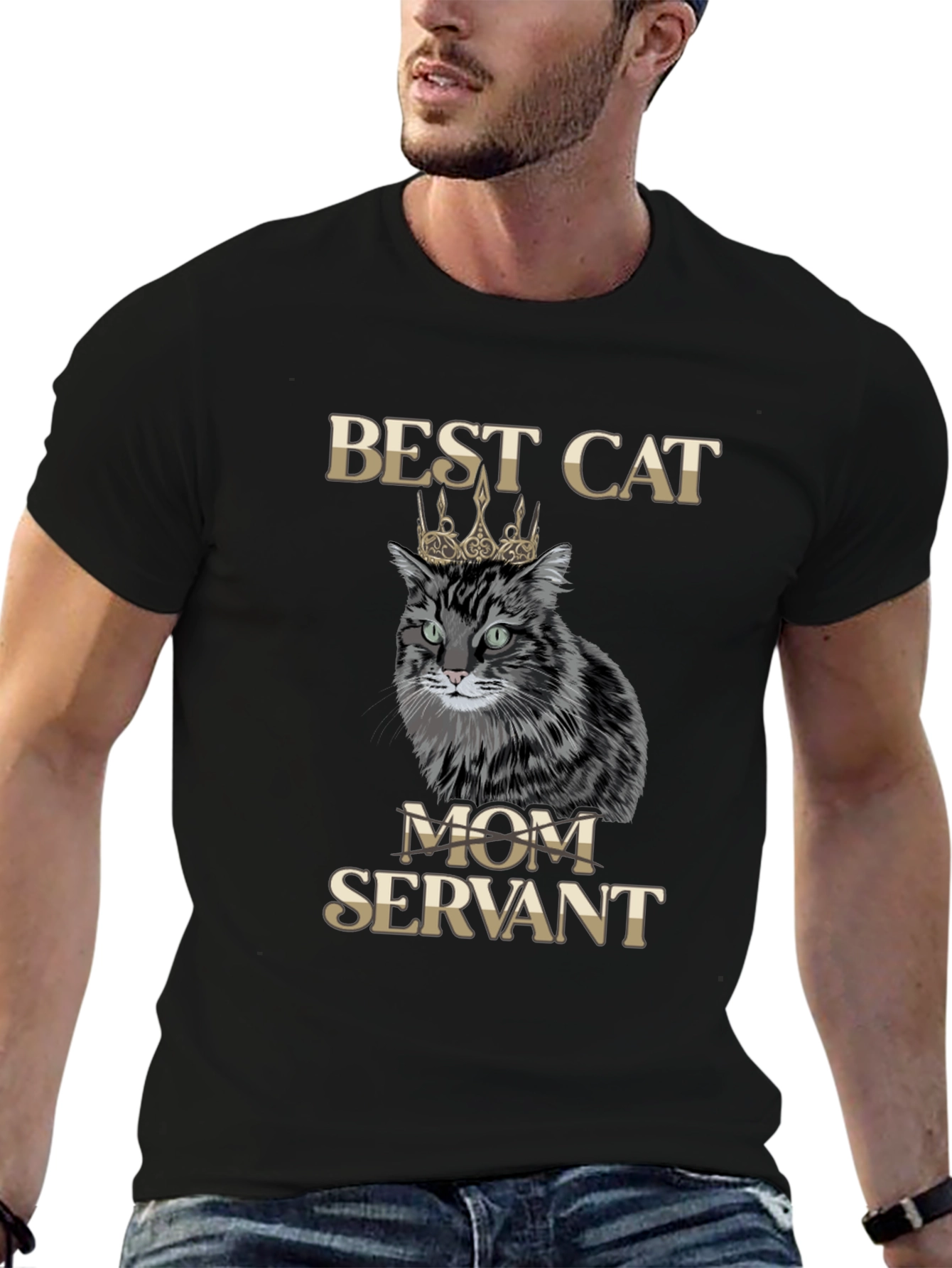 Best Cat Mom Servant T-Shirt