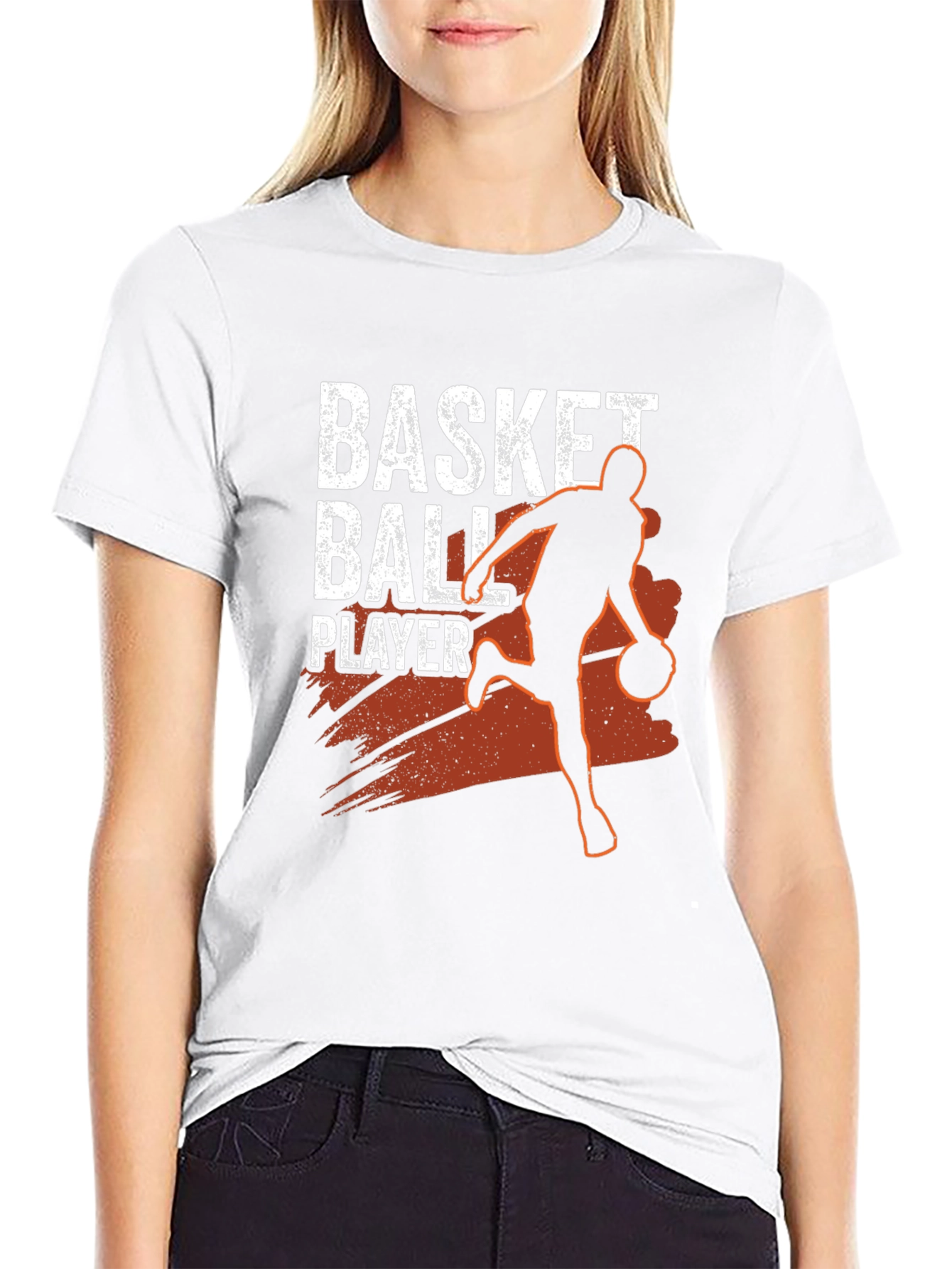 Basketball Player Black Graphic Tee