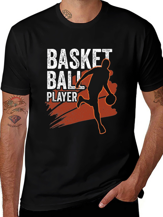Basketball Player Black Graphic Tee