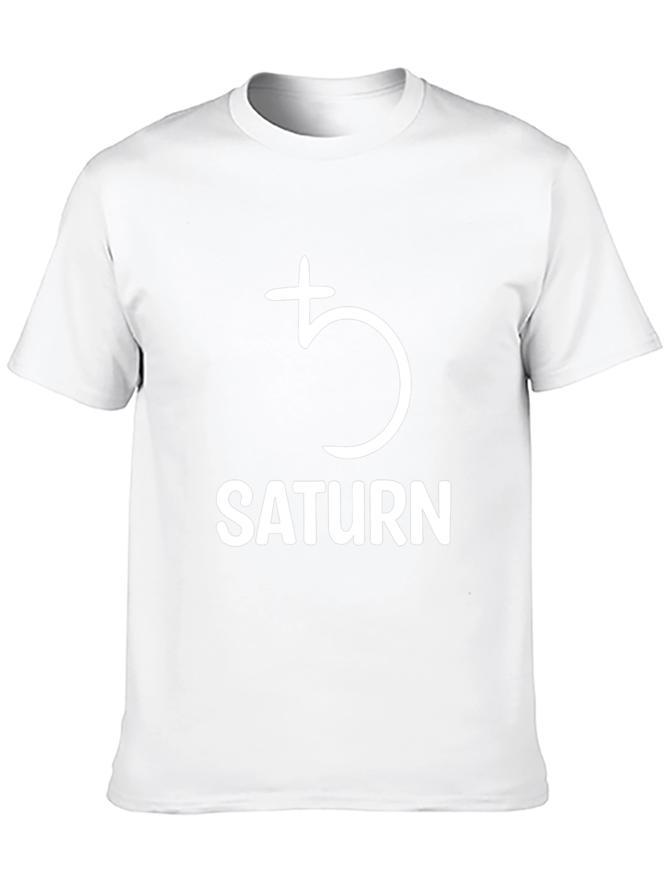 Saturn Planet Graphic T-Shirt - Black Cotton Tee