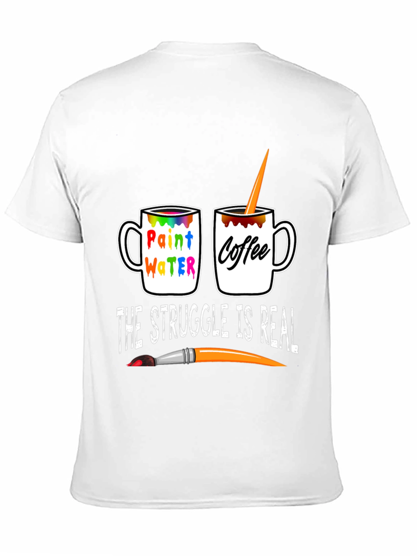 Artists Struggle T-Shirt: Paint Water vs. Coffee!