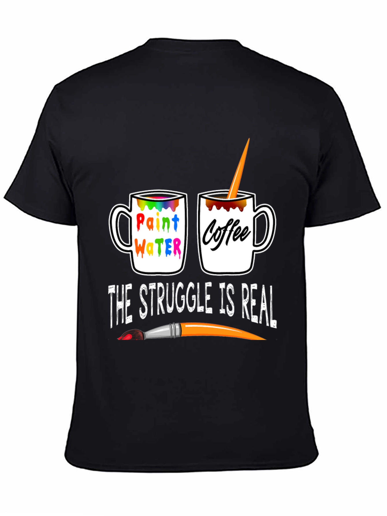 Artists Struggle T-Shirt: Paint Water vs. Coffee!