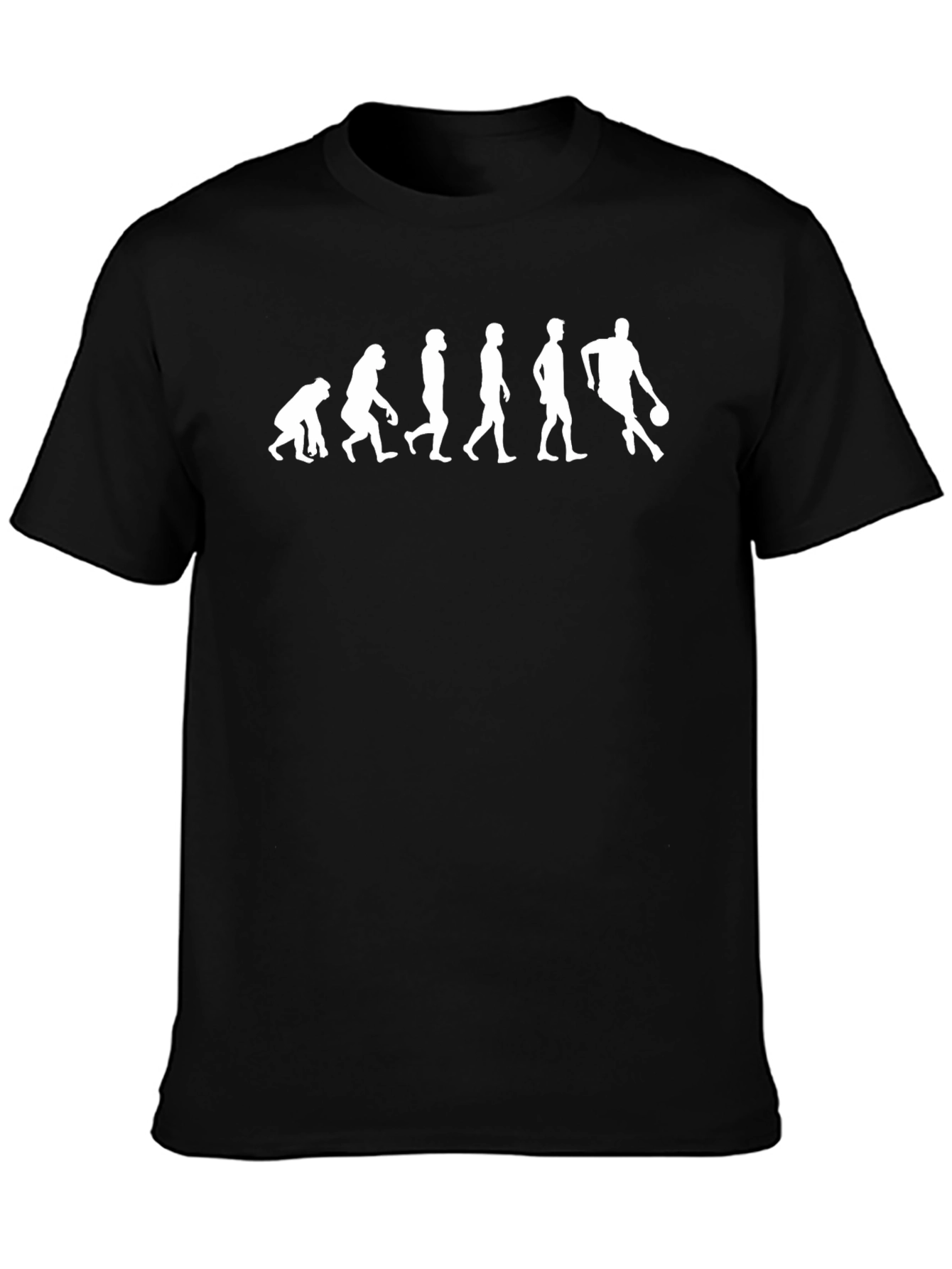 Evolution Basketball Graphic Tee - Black Cotton Shirt