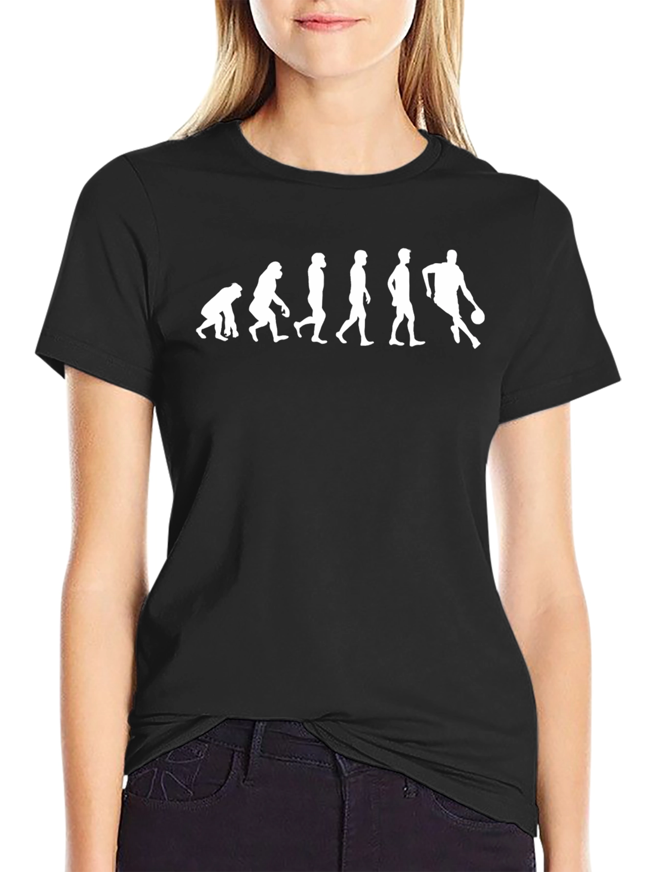 Evolution Basketball Graphic Tee - Black Cotton Shirt