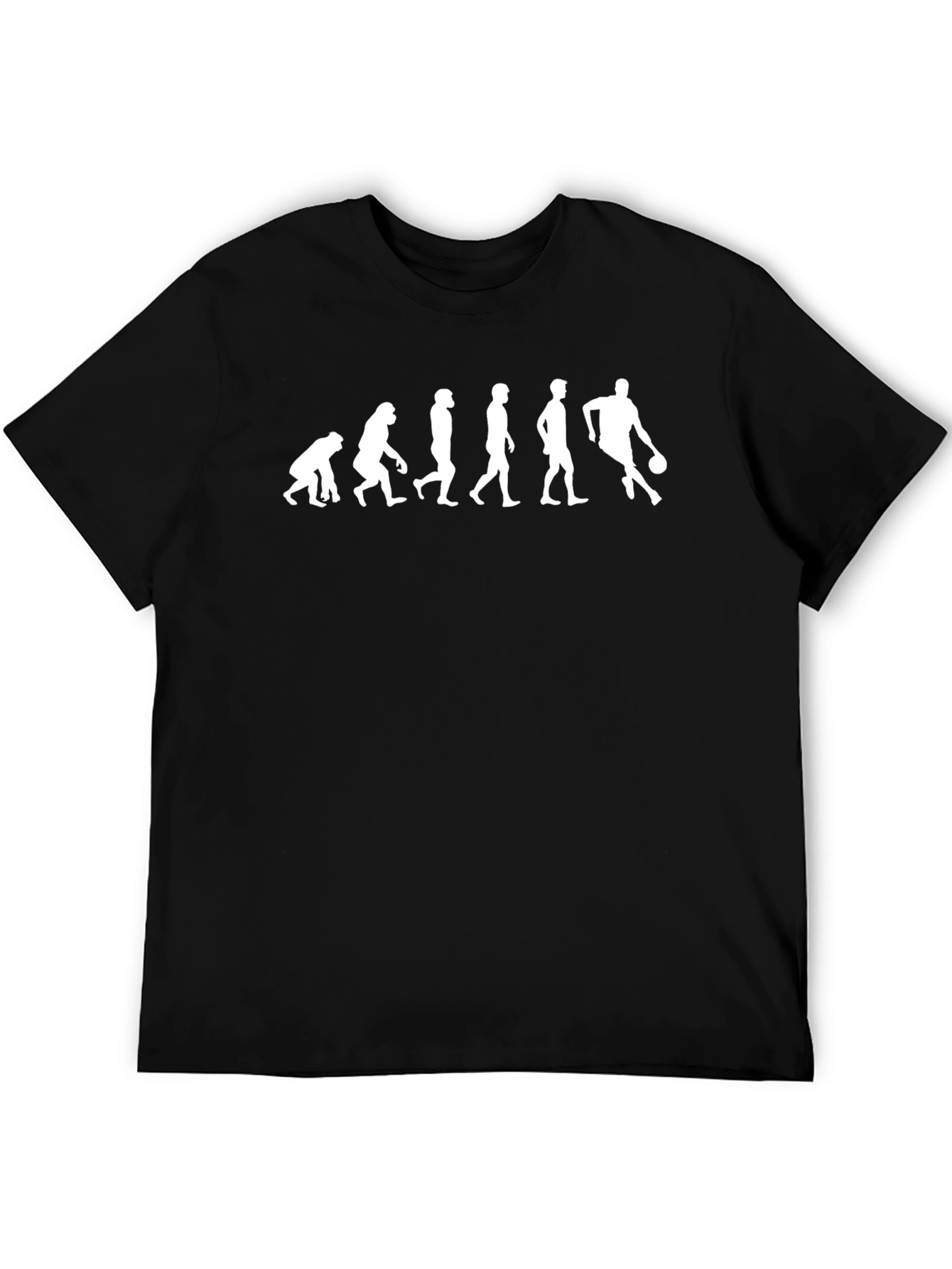 Evolution Basketball Graphic Tee - Black Cotton Shirt