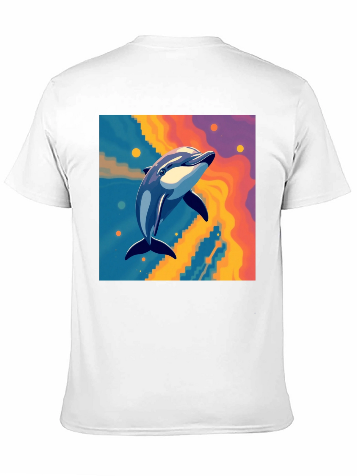 Dolphin Graphic Tee - Vibrant Art Print