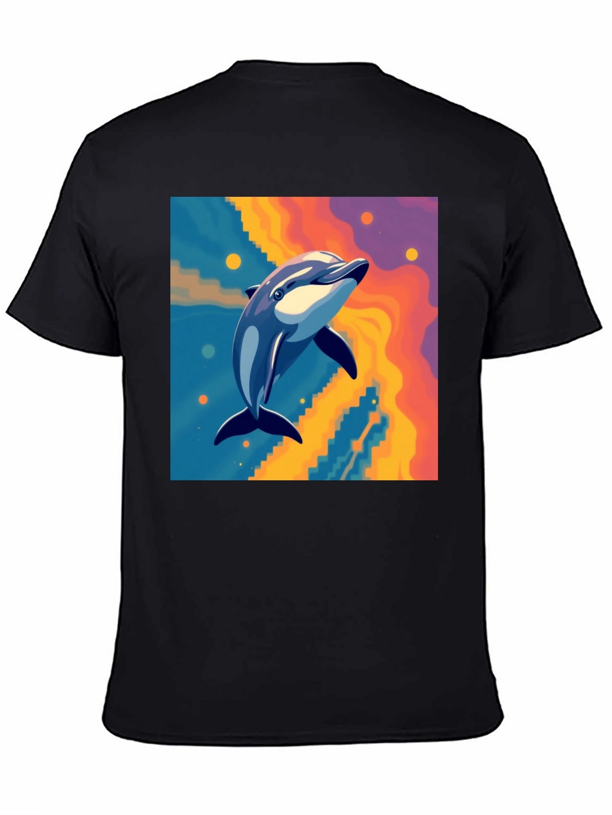 Dolphin Graphic Tee - Vibrant Art Print