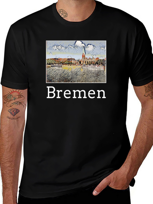 Bremen Cityscape Graphic T-Shirt