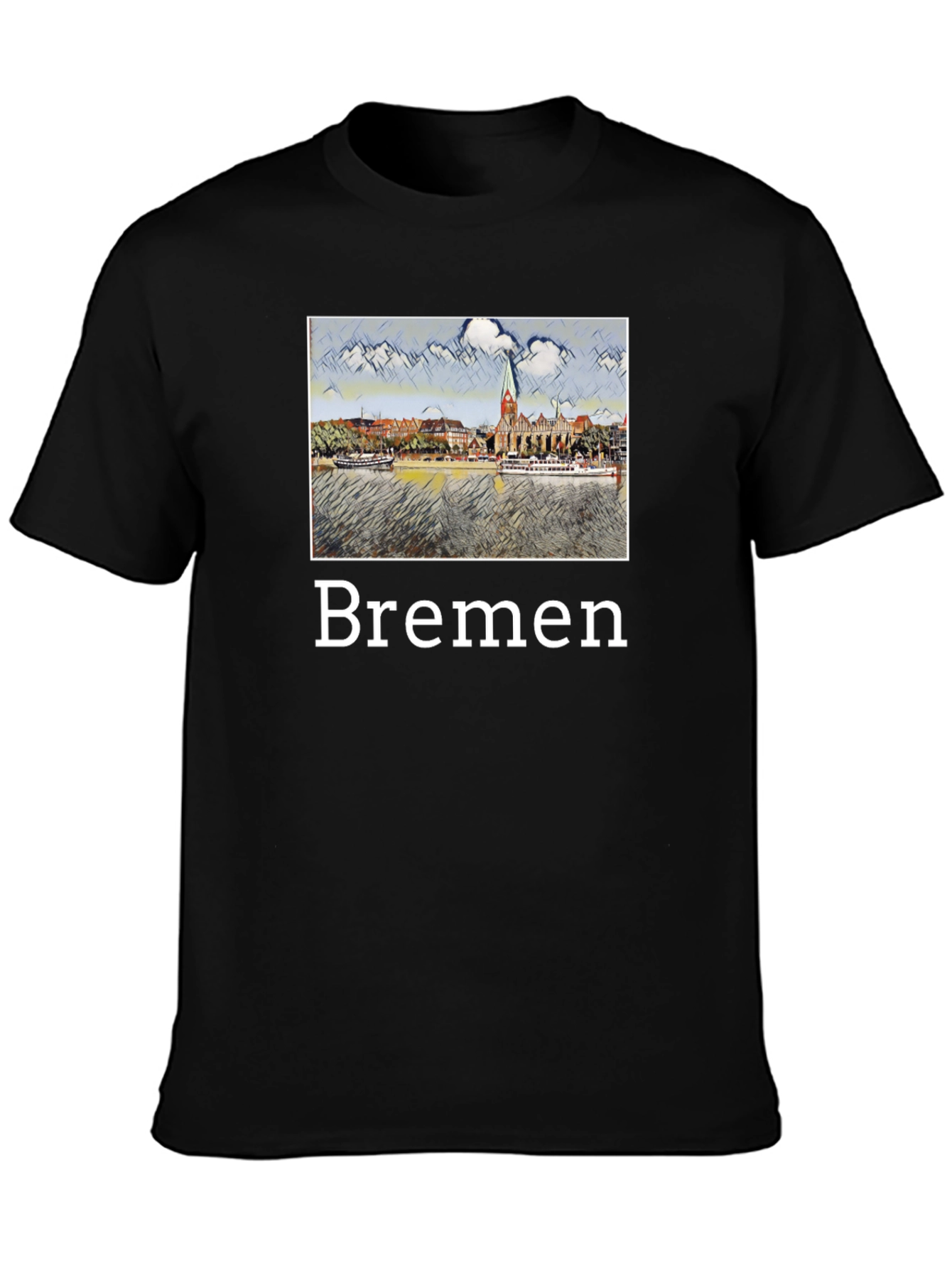 Bremen Cityscape Graphic T-Shirt