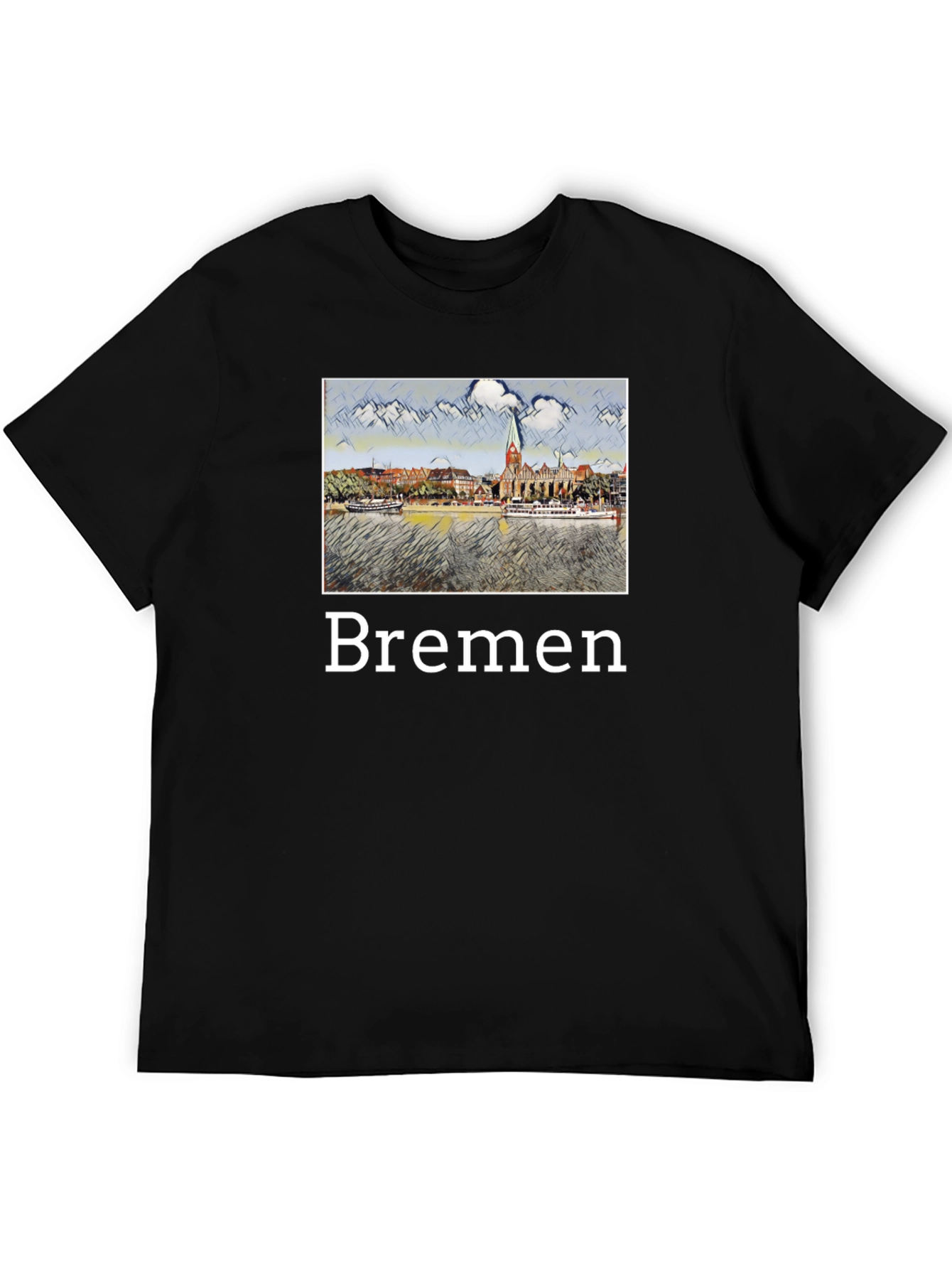 Bremen Cityscape Graphic T-Shirt