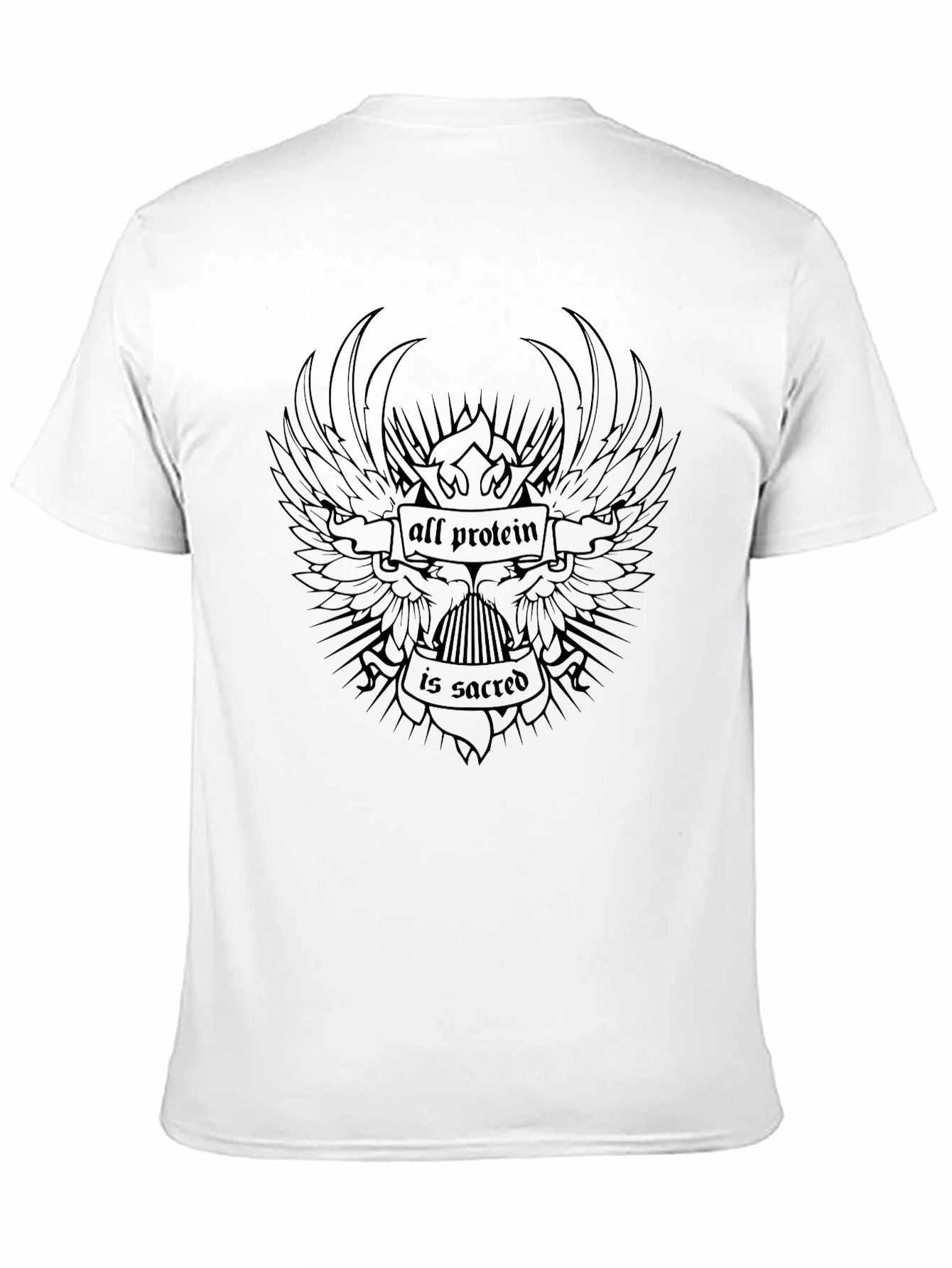 All Protein is Sacred Black Graphic Tee